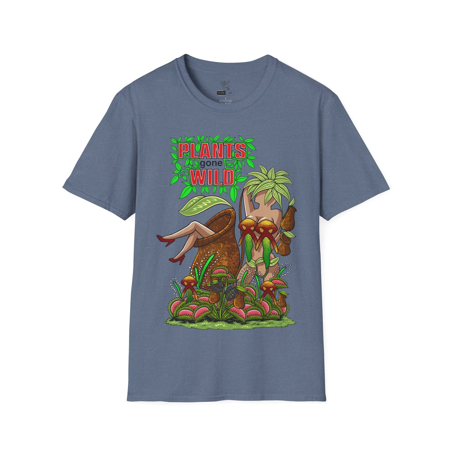 Seductive Flora Plants gone Wild, Carnivorous Plants unleashed with a voluptuous twist. Unisex Softstyle T-Shirt
