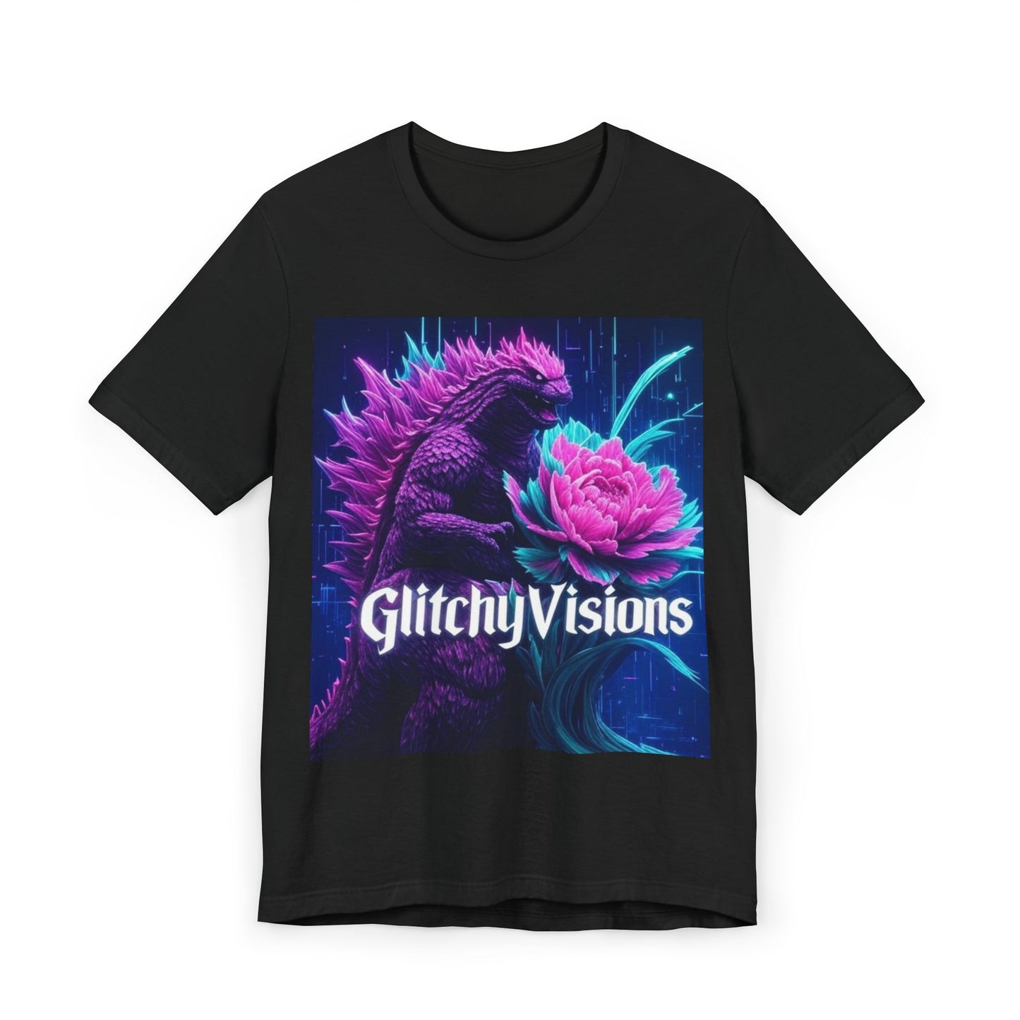 Glitchyvisions Godzilla T-Shirt, Carnivorous Plant Tee, Movie Monster Shirt, Unique Graphic Top, Retro Sci-Fi Clothing