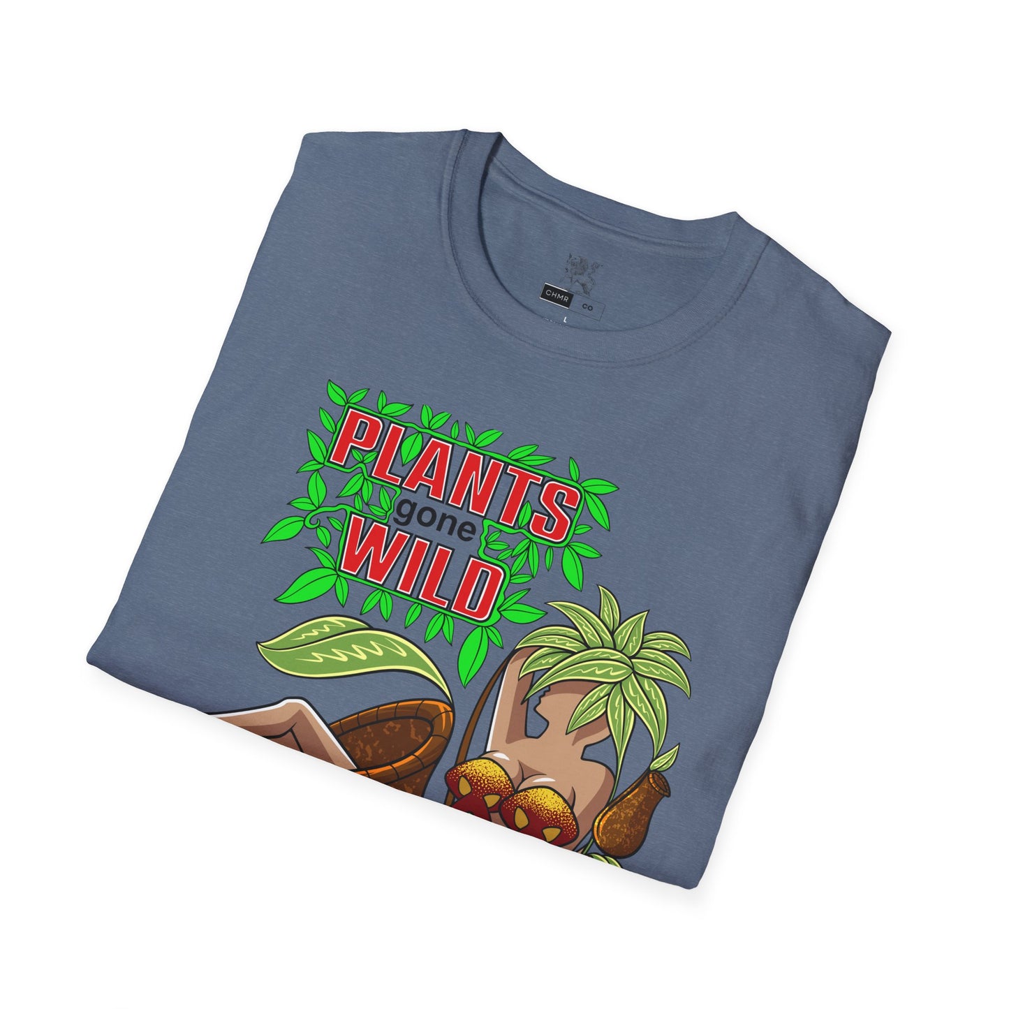 Seductive Flora Plants gone Wild, Carnivorous Plants unleashed with a voluptuous twist. Unisex Softstyle T-Shirt