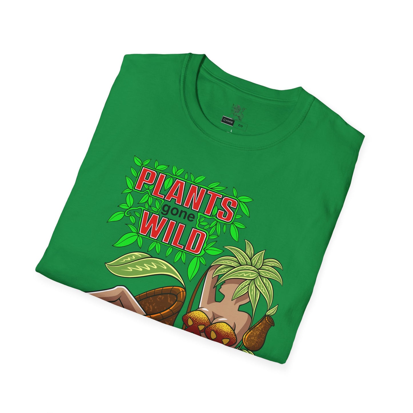 Seductive Flora Plants gone Wild, Carnivorous Plants unleashed with a voluptuous twist. Unisex Softstyle T-Shirt