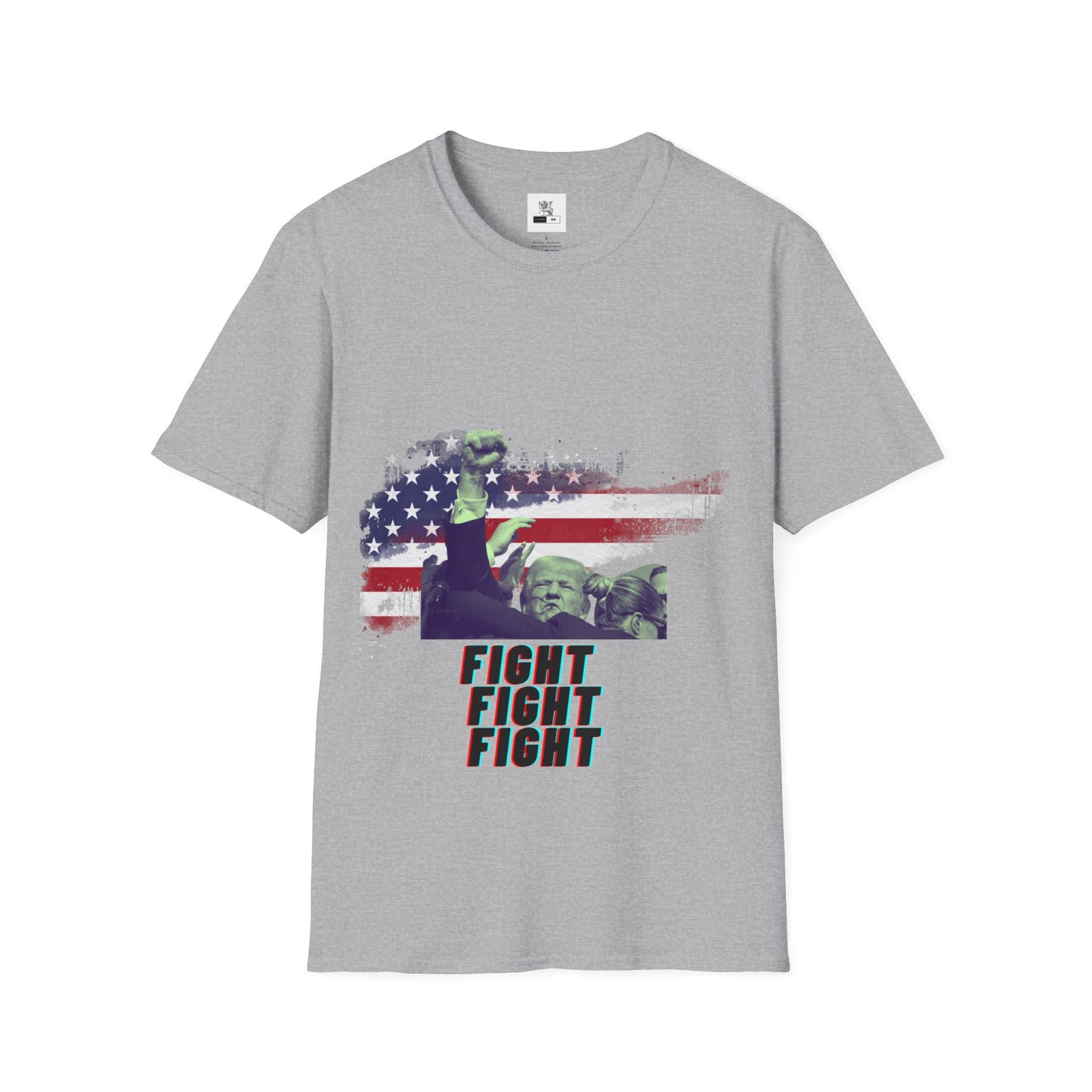 Defiant Leader "FIGHT!" Tee | Patriotic Survivor 2024 Campaign Shirt | Conservative Hero Resilience Apparel