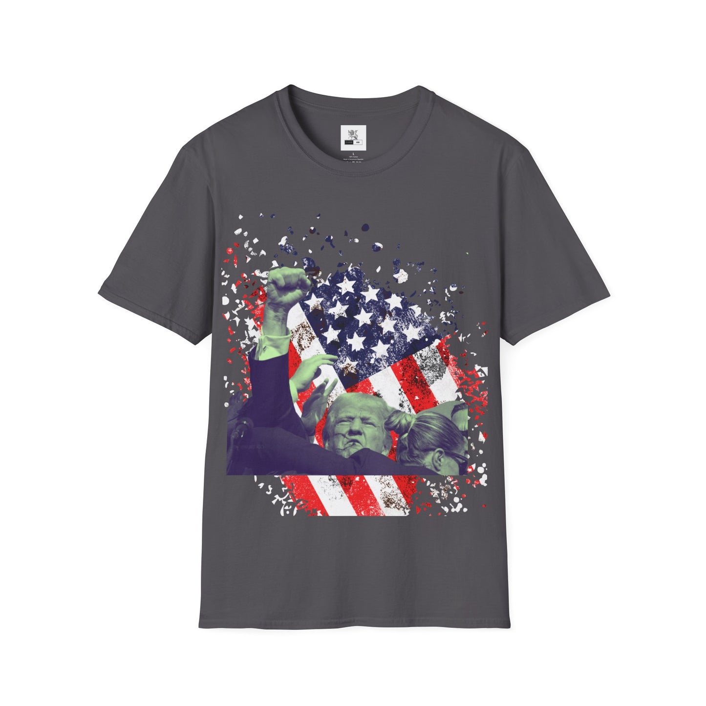 Trump FIGHT Trump 2024 DEFIANT t-shirt Donald Trump supporter Republican Political party T-shirt POTUS T-shirt Vote 45-47 Shirt Unisex Softstyle T-Shirt