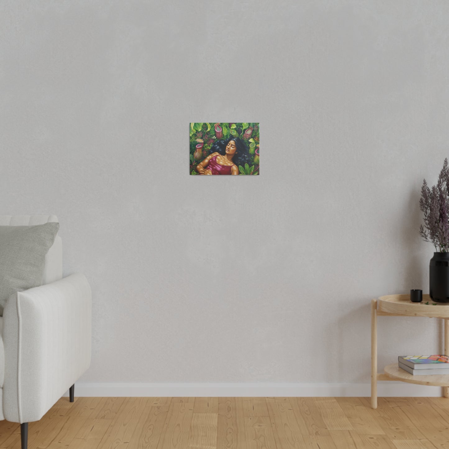 Peace amongst the pitchers, Moss Goddess Matte Canvas, Stretched, 0.75"