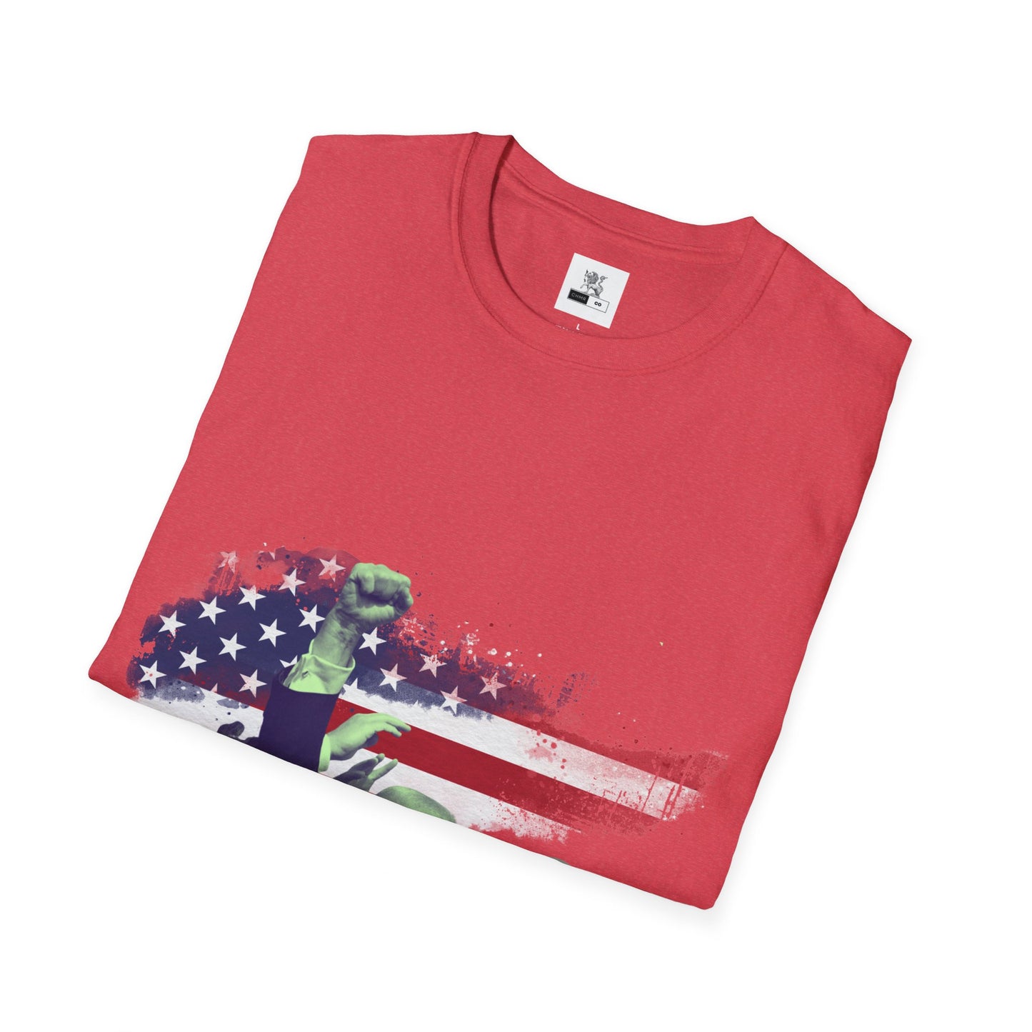 Defiant Leader "FIGHT!" Tee | Patriotic Survivor 2024 Campaign Shirt | Conservative Hero Resilience Apparel