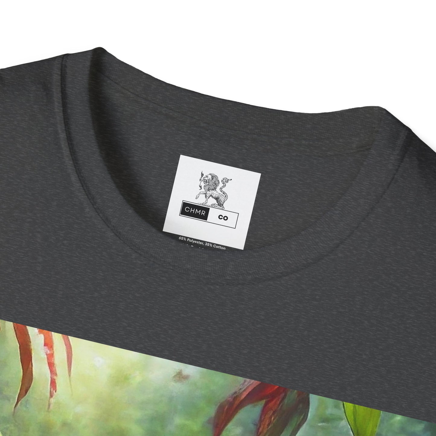 Moss Goddess in the Serene Wilds Breathe Deep in the Tranquil Embrace of Predatory Greenery Unisex Softstyle T-Shirt