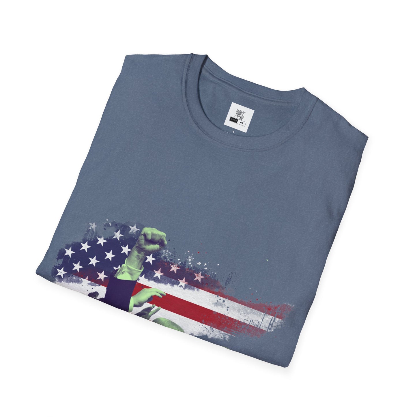 Defiant Leader "FIGHT!" Tee | Patriotic Survivor 2024 Campaign Shirt | Conservative Hero Resilience Apparel