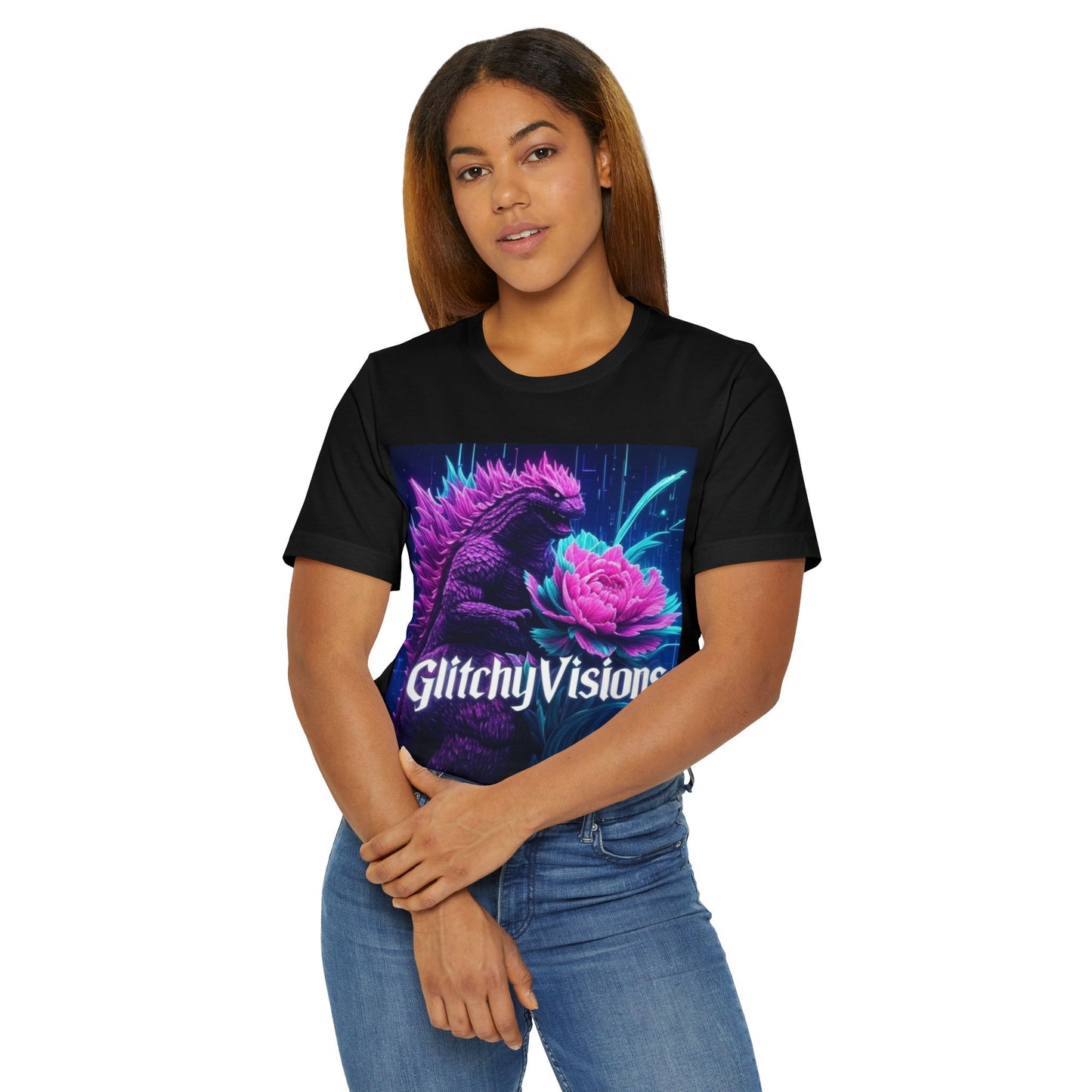 Glitchyvisions Godzilla T-Shirt, Carnivorous Plant Tee, Movie Monster Shirt, Unique Graphic Top, Retro Sci-Fi Clothing