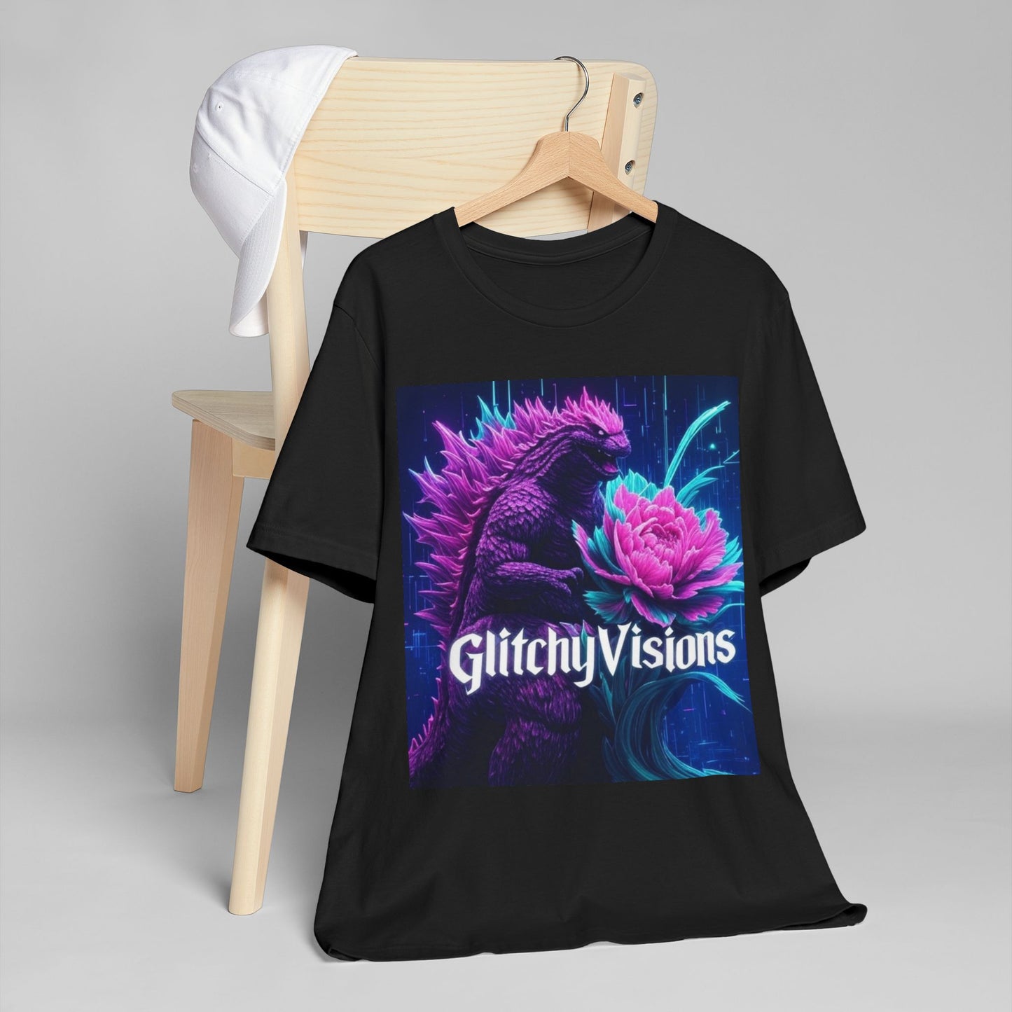 Glitchyvisions Godzilla T-Shirt, Carnivorous Plant Tee, Movie Monster Shirt, Unique Graphic Top, Retro Sci-Fi Clothing