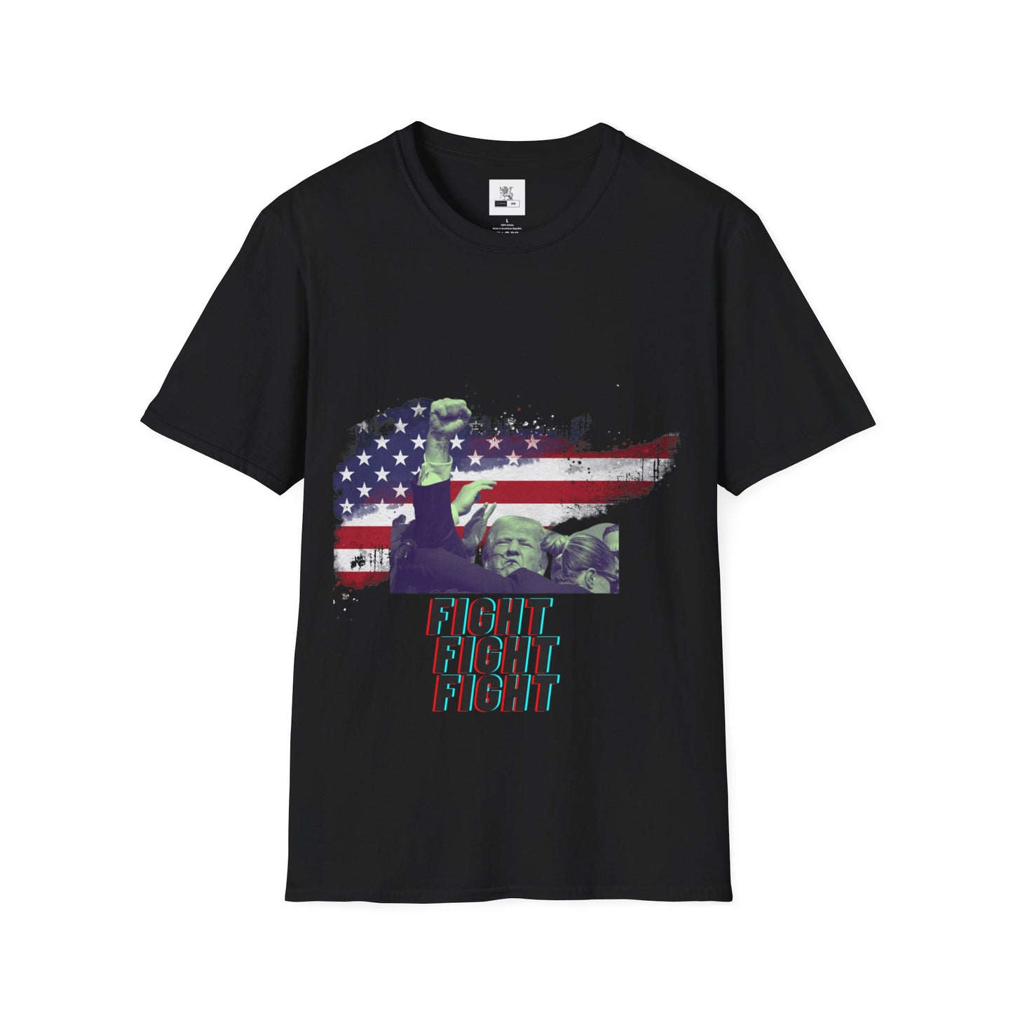 Defiant Leader "FIGHT!" Tee | Patriotic Survivor 2024 Campaign Shirt | Conservative Hero Resilience Apparel