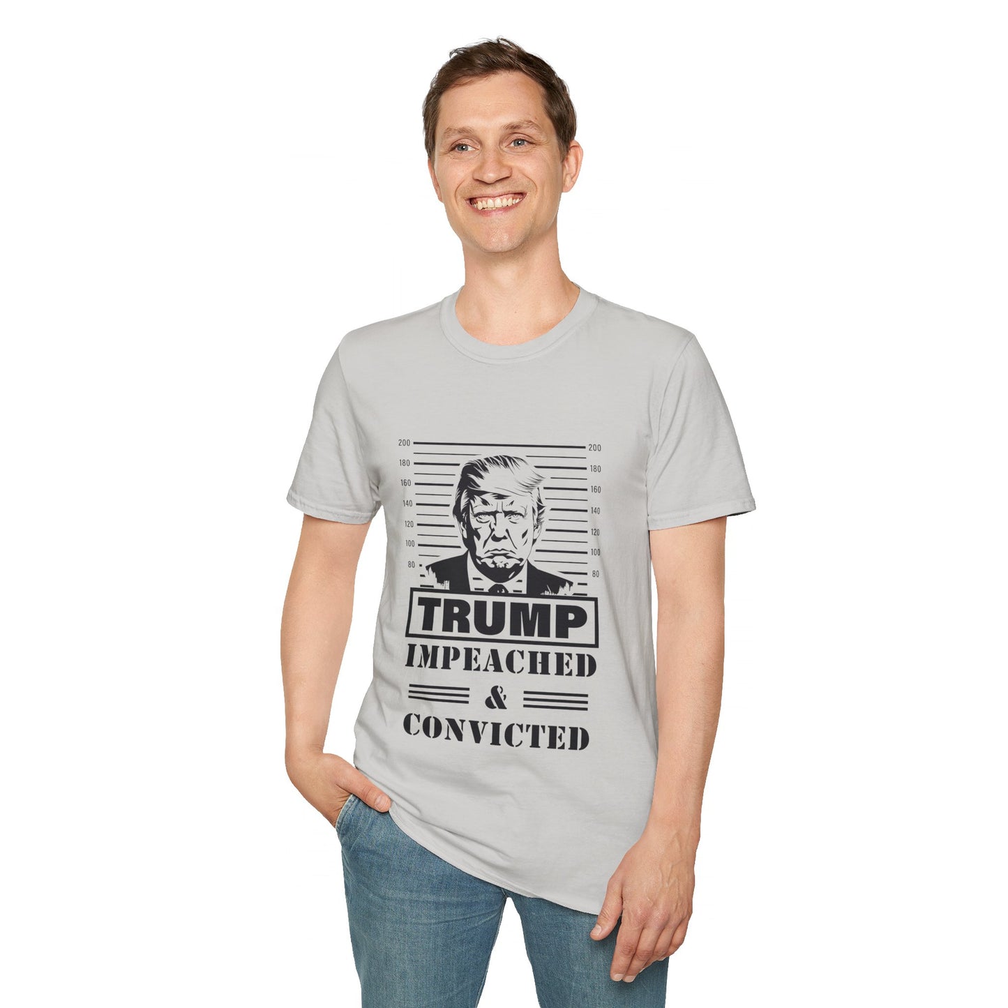 Politcal T-shirt, Donald Trump Shirt, Trump Mugshot Tee, Trump Legend Shirt, Trump's Mug Shot, Unisex Softstyle T-Shirt