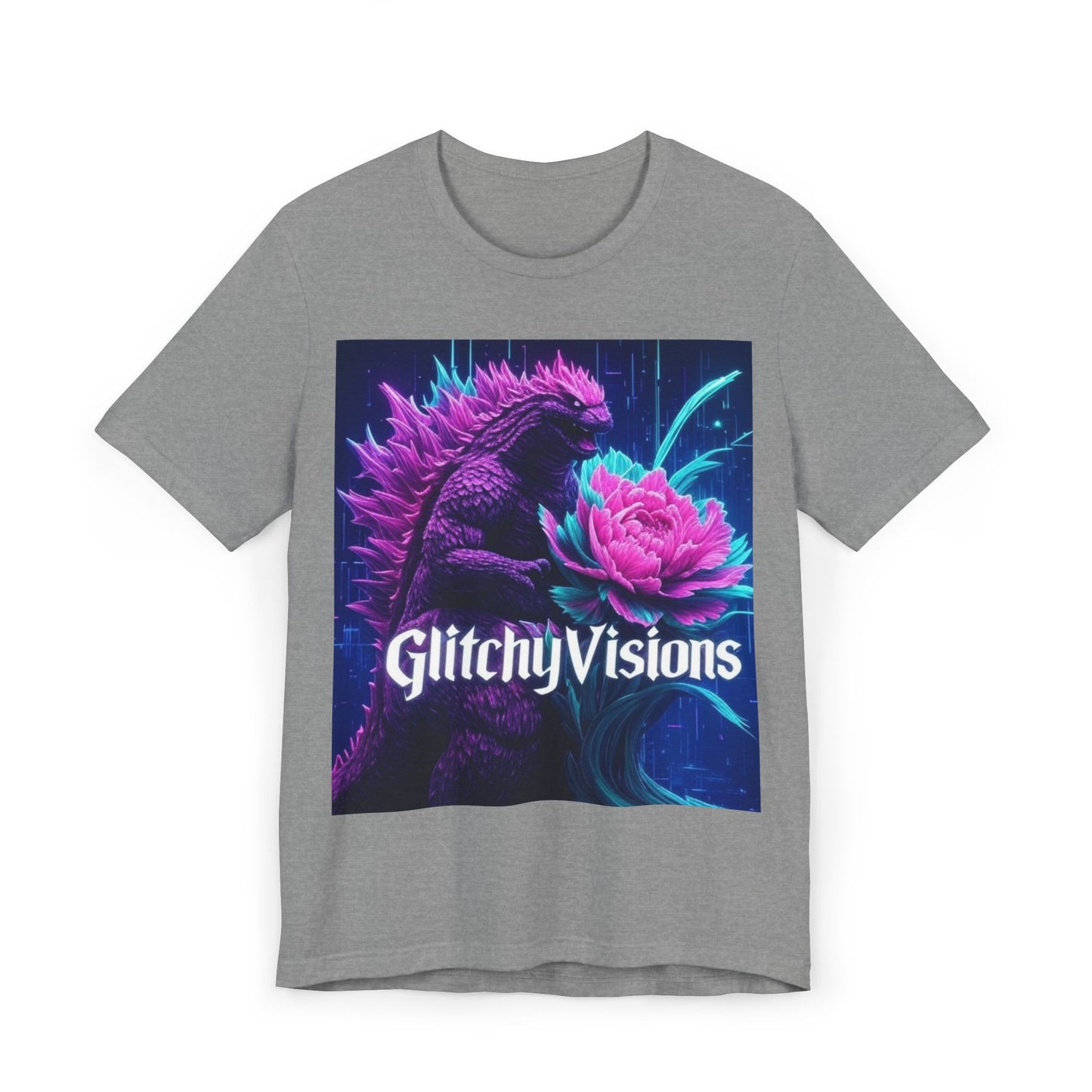 Glitchyvisions Godzilla T-Shirt, Carnivorous Plant Tee, Movie Monster Shirt, Unique Graphic Top, Retro Sci-Fi Clothing