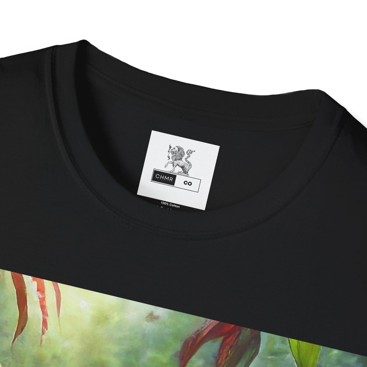 Moss Goddess in the Serene Wilds Breathe Deep in the Tranquil Embrace of Predatory Greenery Unisex Softstyle T-Shirt