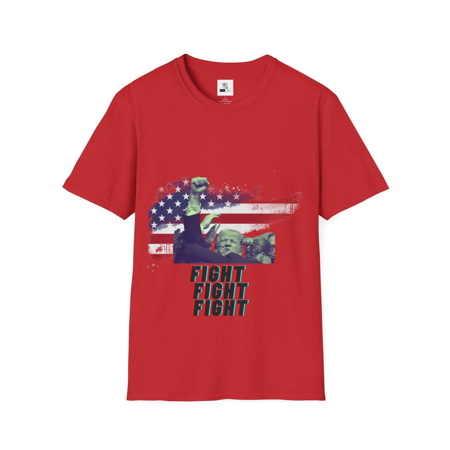 Defiant Leader "FIGHT!" Tee | Patriotic Survivor 2024 Campaign Shirt | Conservative Hero Resilience Apparel
