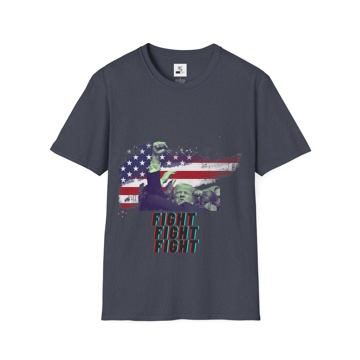 Defiant Leader "FIGHT!" Tee | Patriotic Survivor 2024 Campaign Shirt | Conservative Hero Resilience Apparel