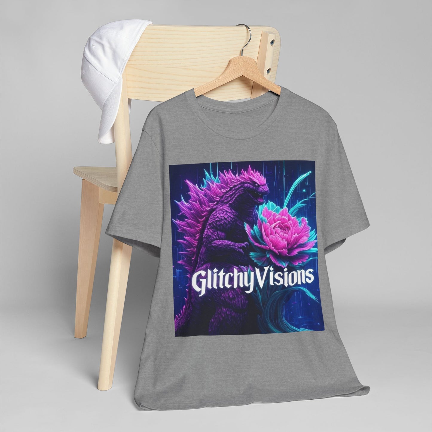 Glitchyvisions Godzilla T-Shirt, Carnivorous Plant Tee, Movie Monster Shirt, Unique Graphic Top, Retro Sci-Fi Clothing