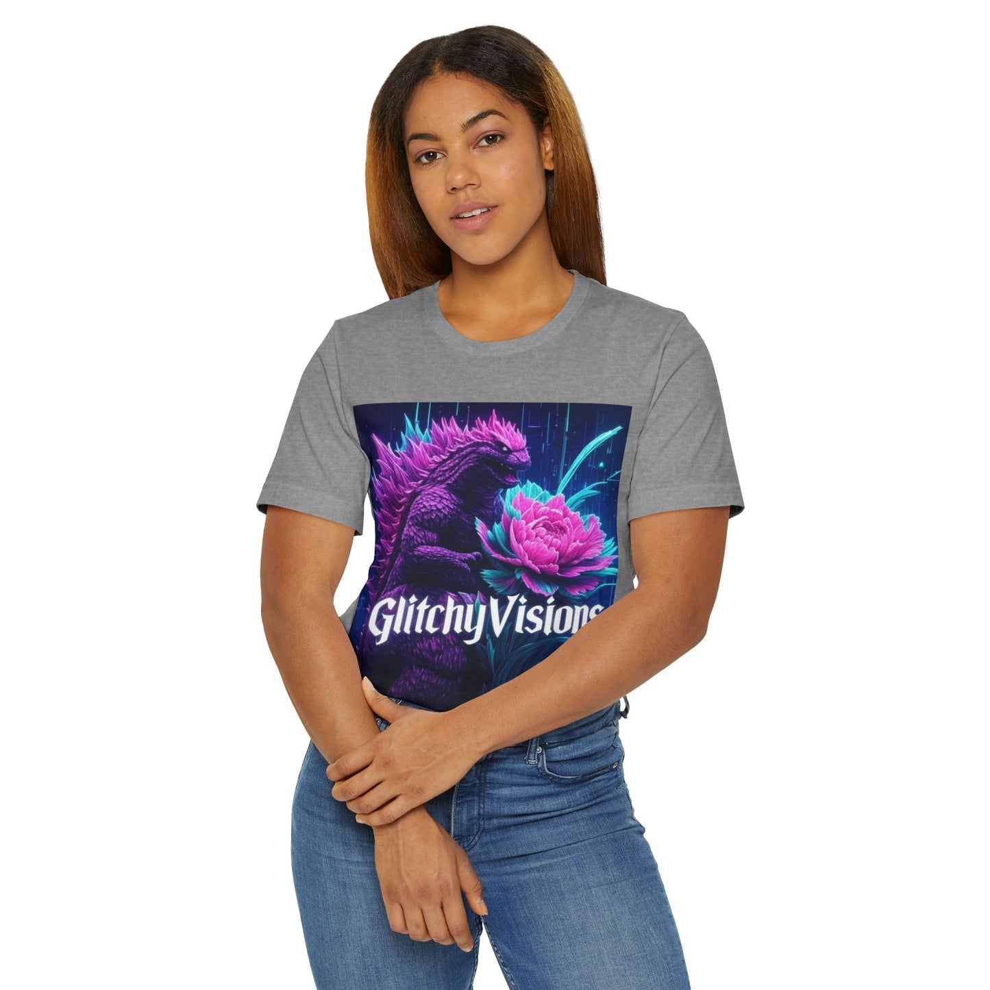 Glitchyvisions Godzilla T-Shirt, Carnivorous Plant Tee, Movie Monster Shirt, Unique Graphic Top, Retro Sci-Fi Clothing