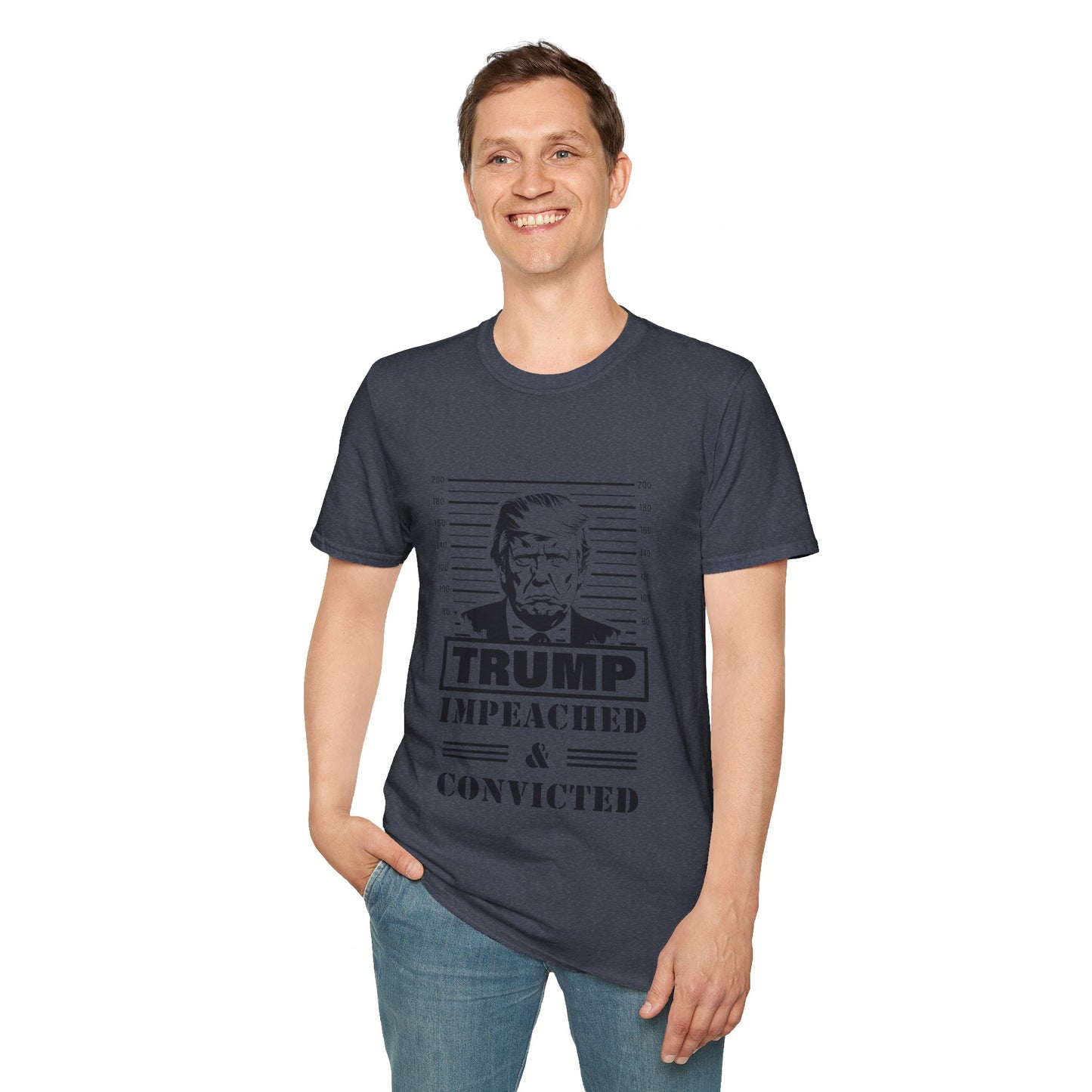 Politcal T-shirt, Donald Trump Shirt, Trump Mugshot Tee, Trump Legend Shirt, Trump's Mug Shot, Unisex Softstyle T-Shirt