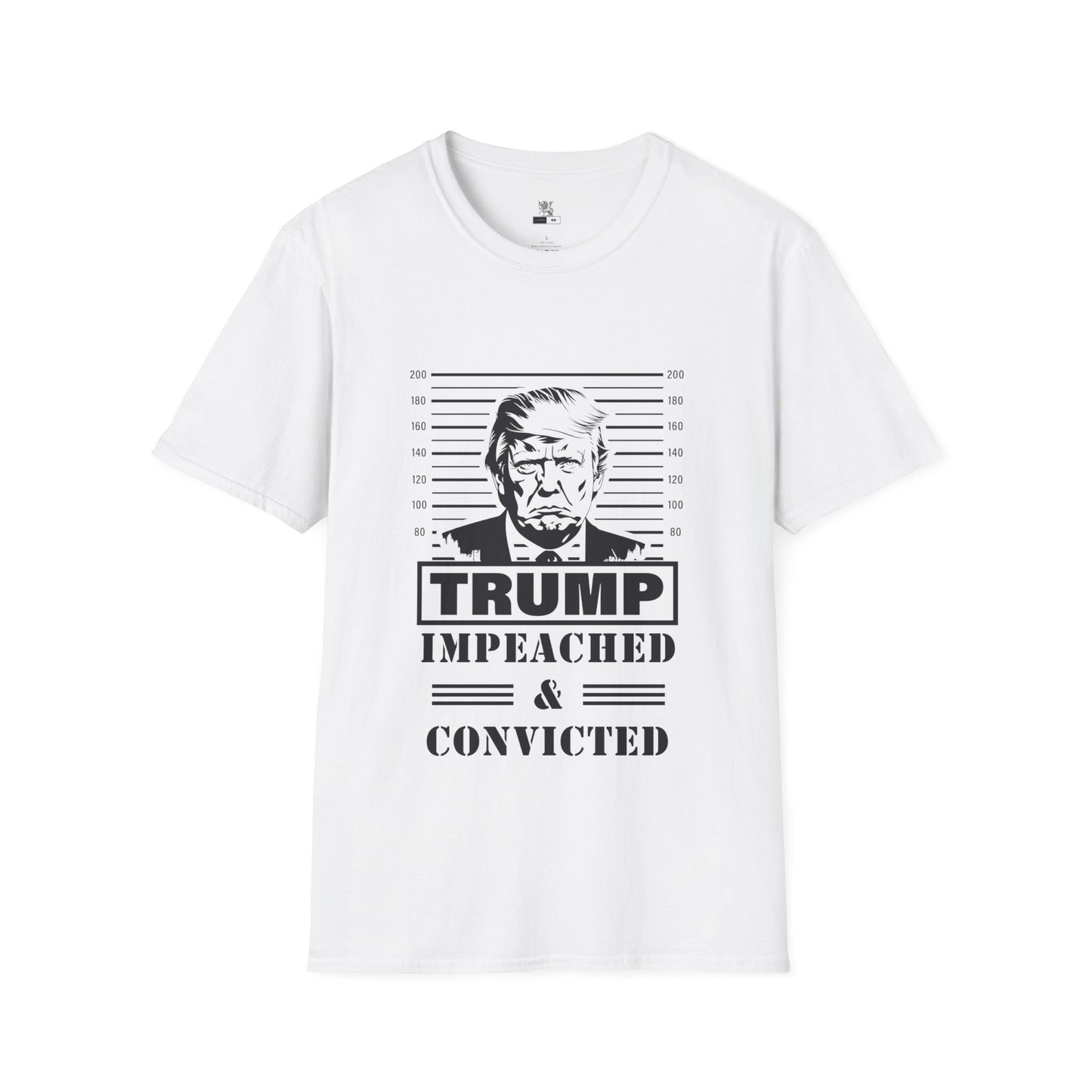 Politcal T-shirt, Donald Trump Shirt, Trump Mugshot Tee, Trump Legend Shirt, Trump's Mug Shot, Unisex Softstyle T-Shirt