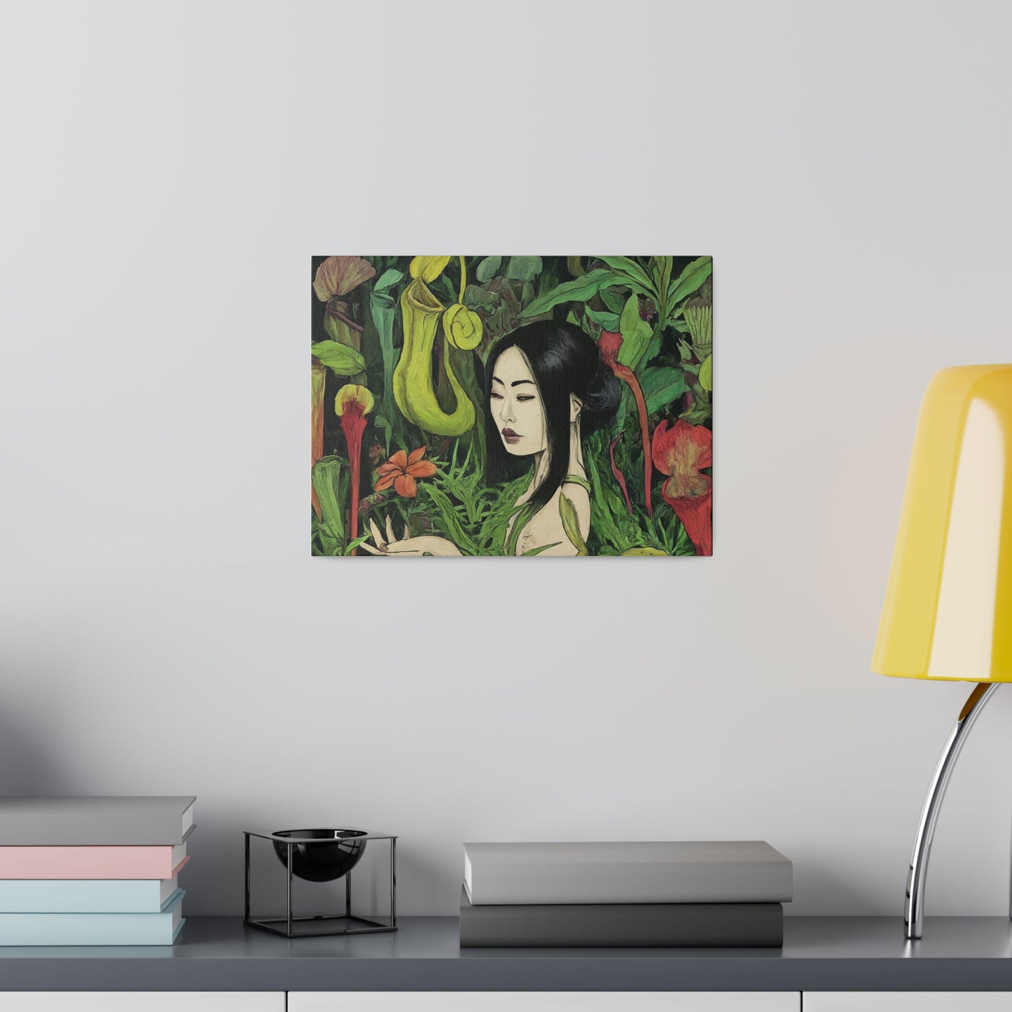 Moss Goddess Canvas: A Glitchy Art Masterpiece that Will Make You Fall in Love with Nature Stretched, 0.75"