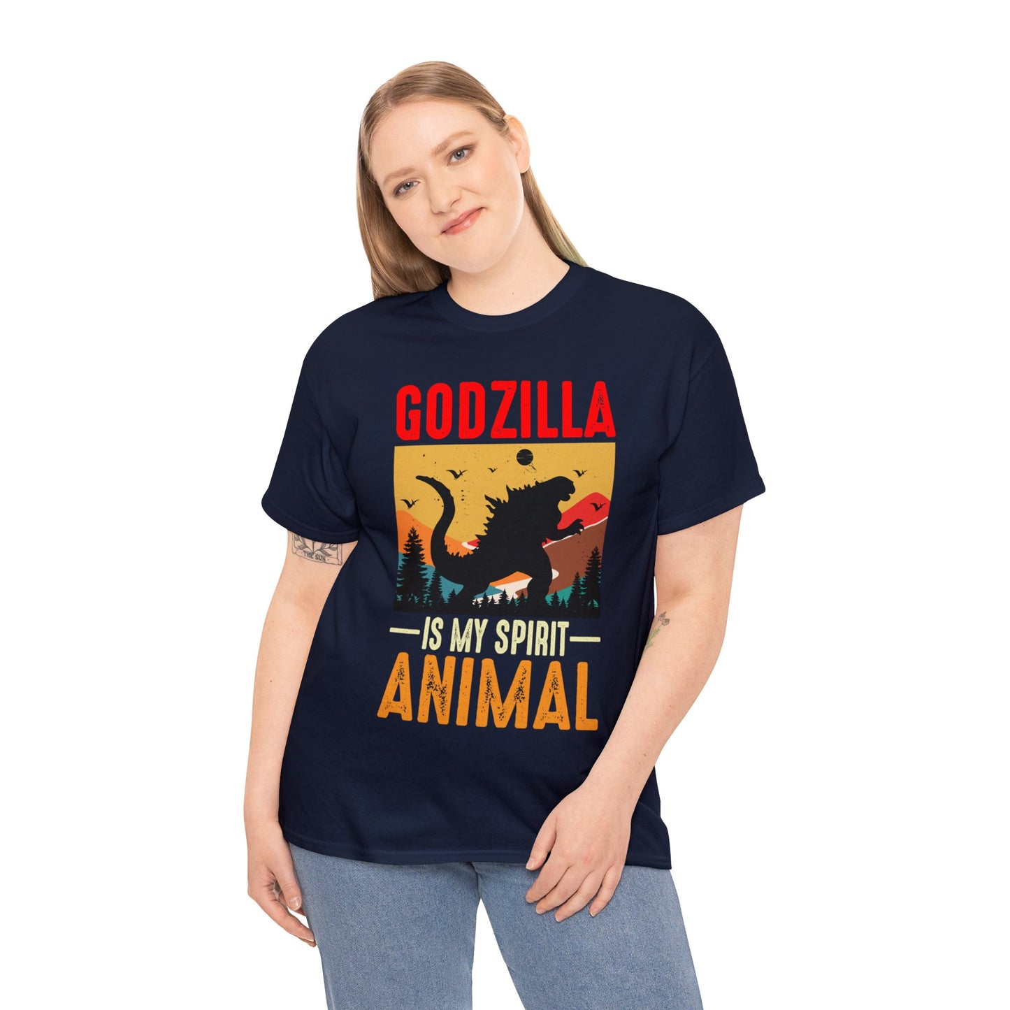 Godzilla is My Spirit Animal custom Tee, Godzilla fans, Scifi fans, Godzilla t-shirt,Spirit animal t-shirt,Japanese t-shirt,Monster t-shirt,