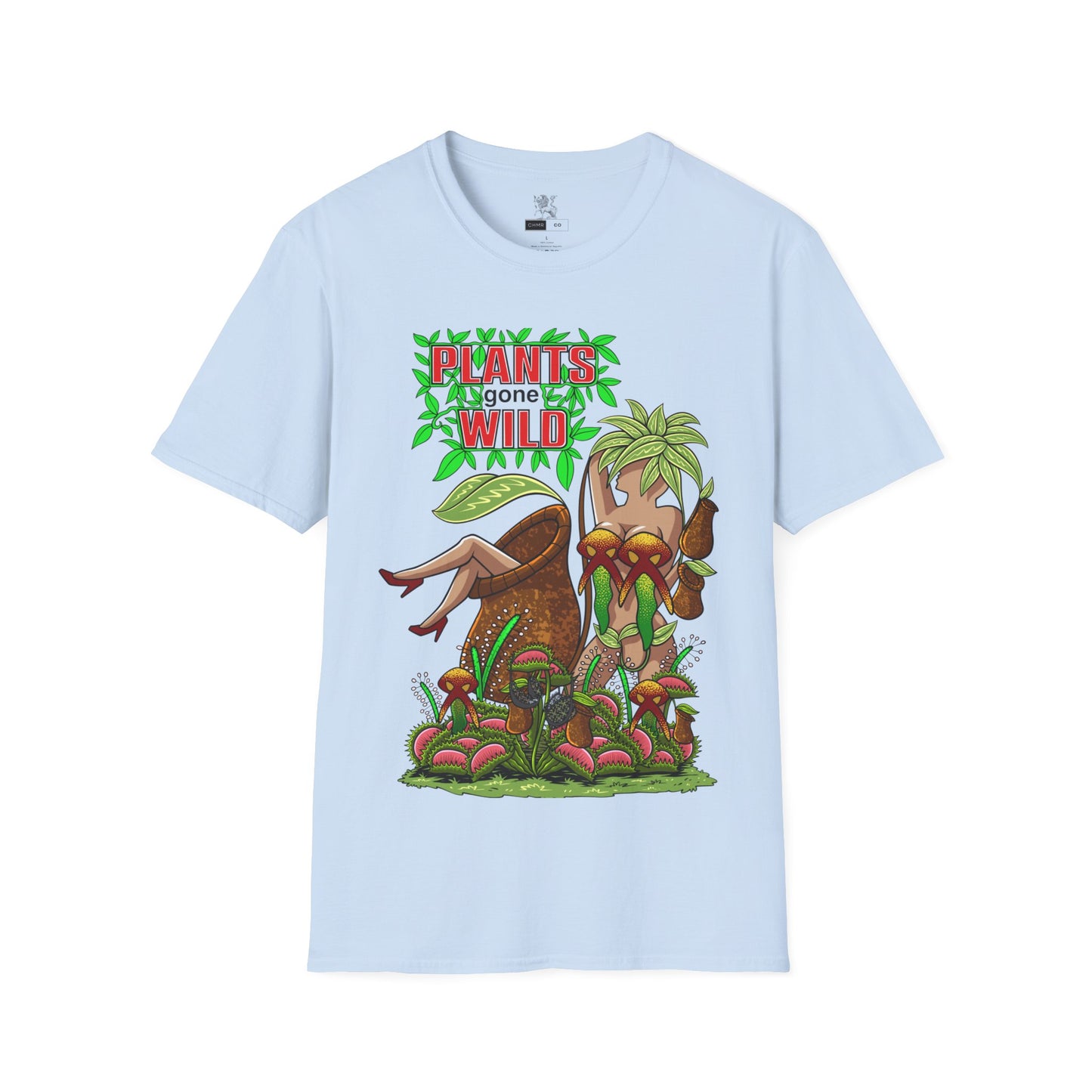 Seductive Flora Plants gone Wild, Carnivorous Plants unleashed with a voluptuous twist. Unisex Softstyle T-Shirt