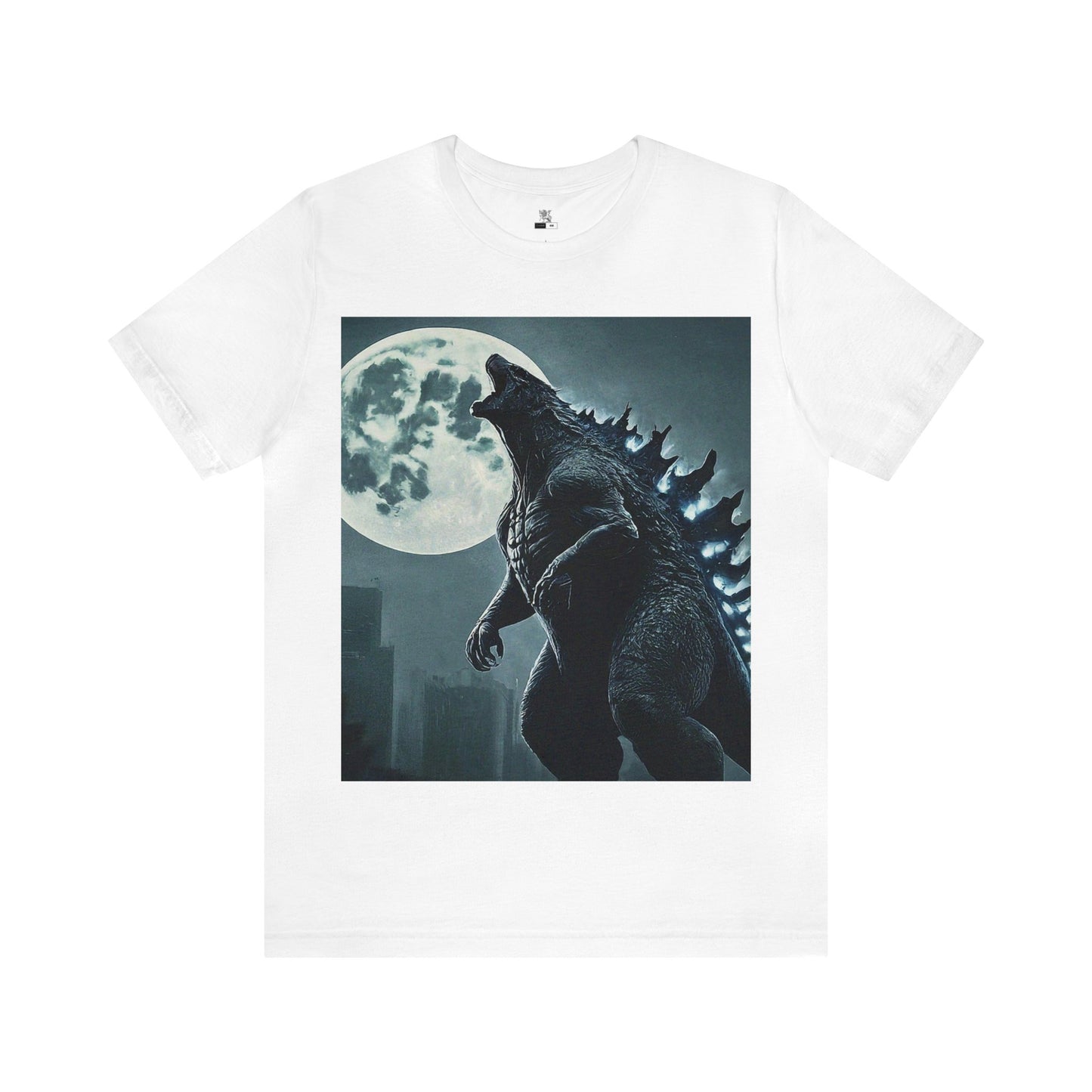 Godzilla howling at the moon: Unisex Jersey Short Sleeve Tee