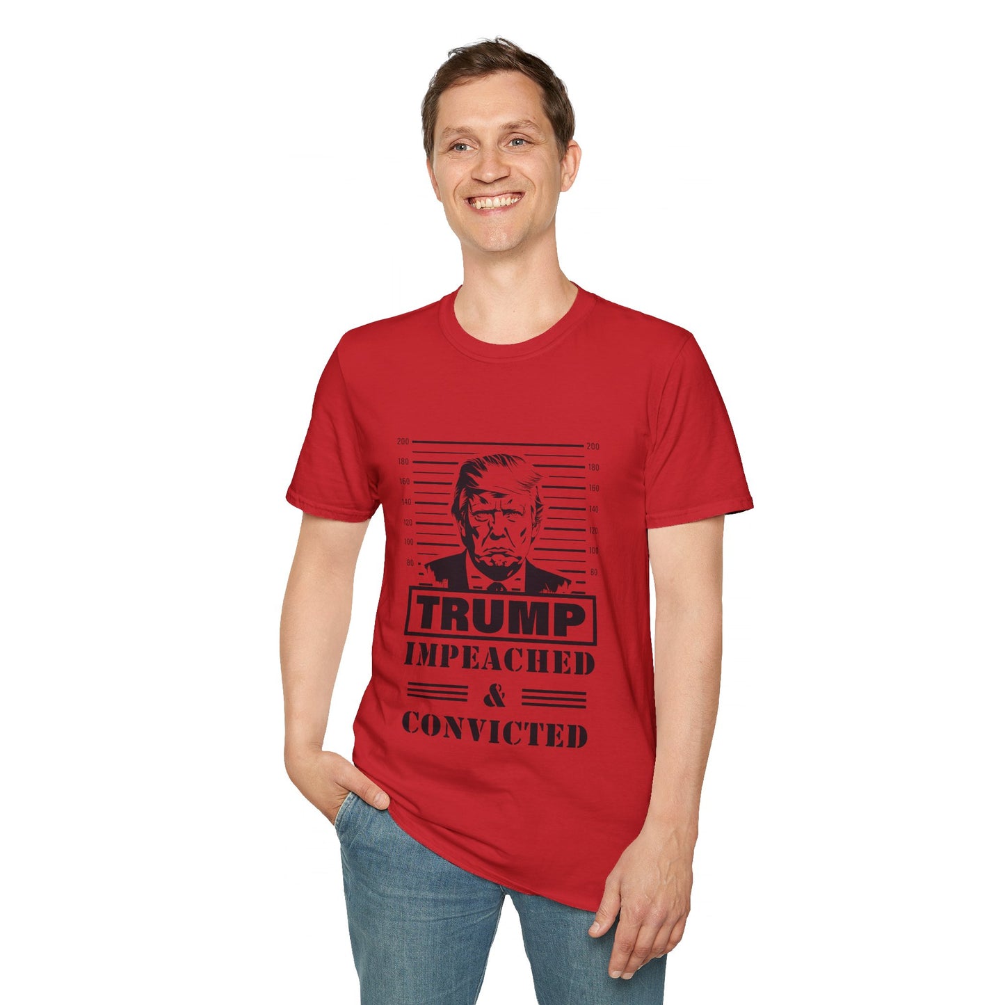 Politcal T-shirt, Donald Trump Shirt, Trump Mugshot Tee, Trump Legend Shirt, Trump's Mug Shot, Unisex Softstyle T-Shirt