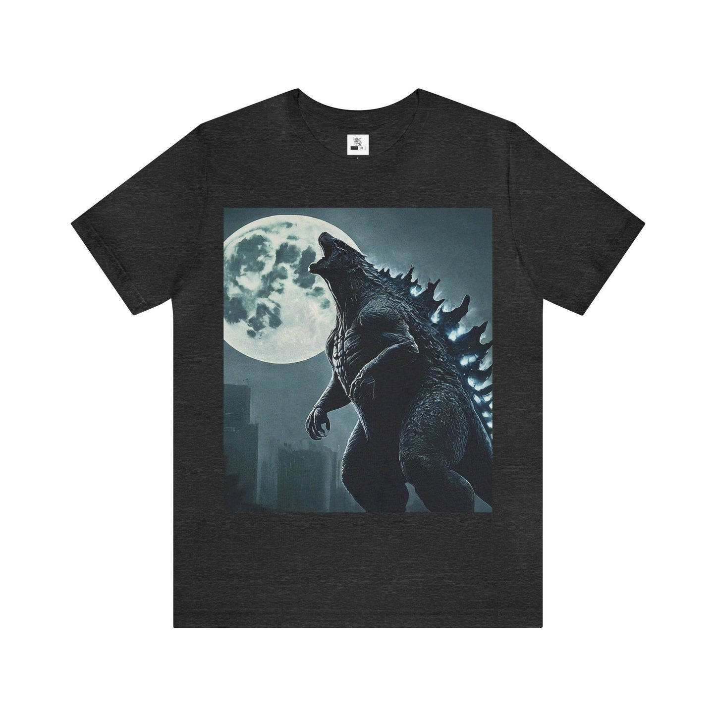 Godzilla howling at the moon: Unisex Jersey Short Sleeve Tee