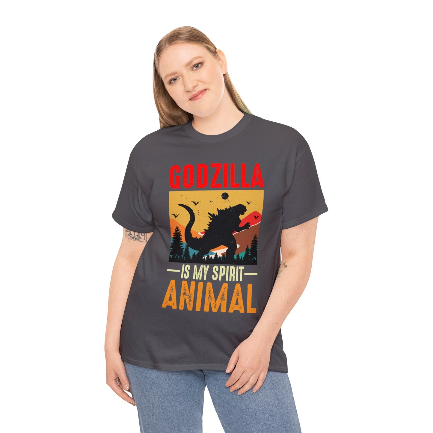 Godzilla is My Spirit Animal custom Tee, Godzilla fans, Scifi fans, Godzilla t-shirt,Spirit animal t-shirt,Japanese t-shirt,Monster t-shirt,