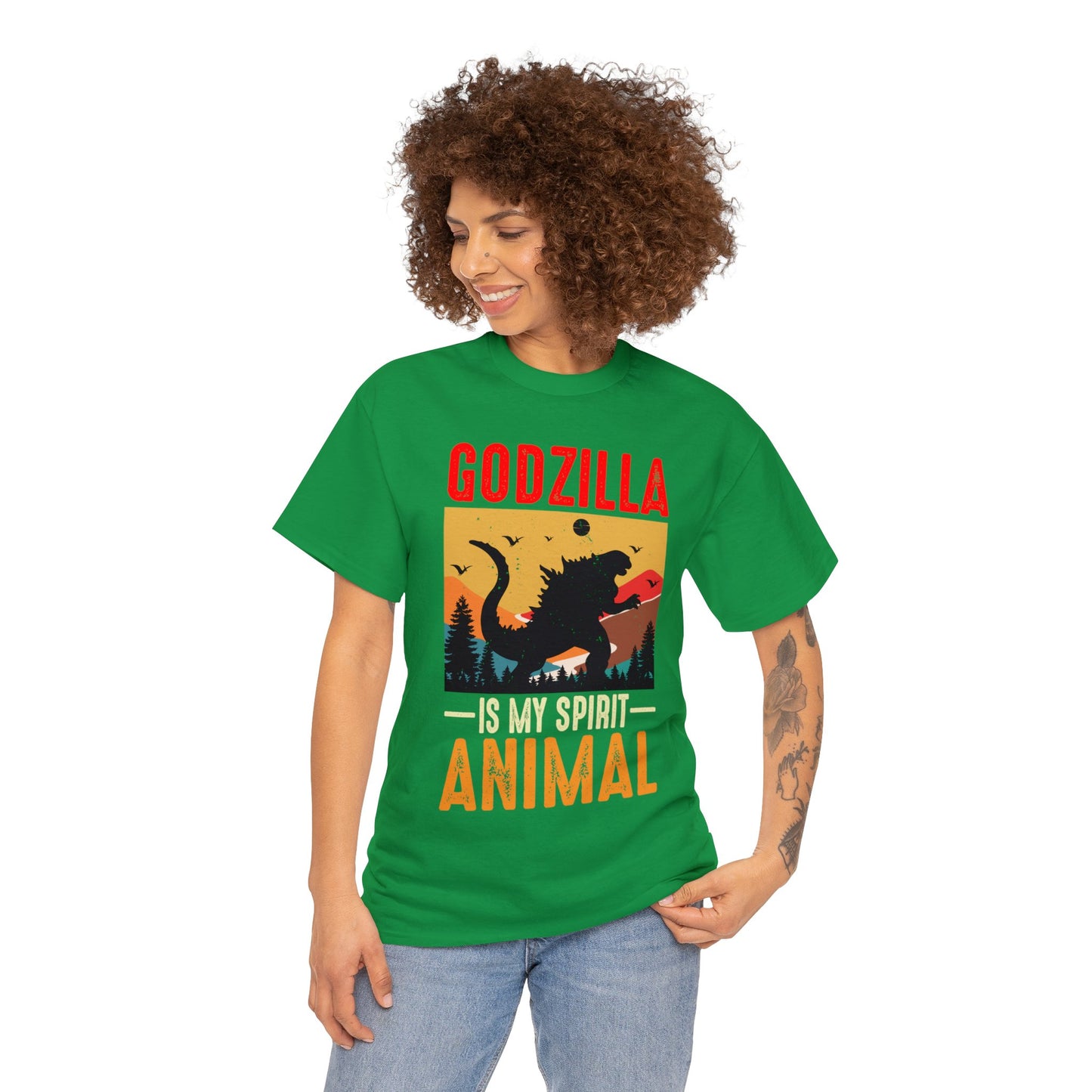 Godzilla is My Spirit Animal custom Tee, Godzilla fans, Scifi fans, Godzilla t-shirt,Spirit animal t-shirt,Japanese t-shirt,Monster t-shirt,