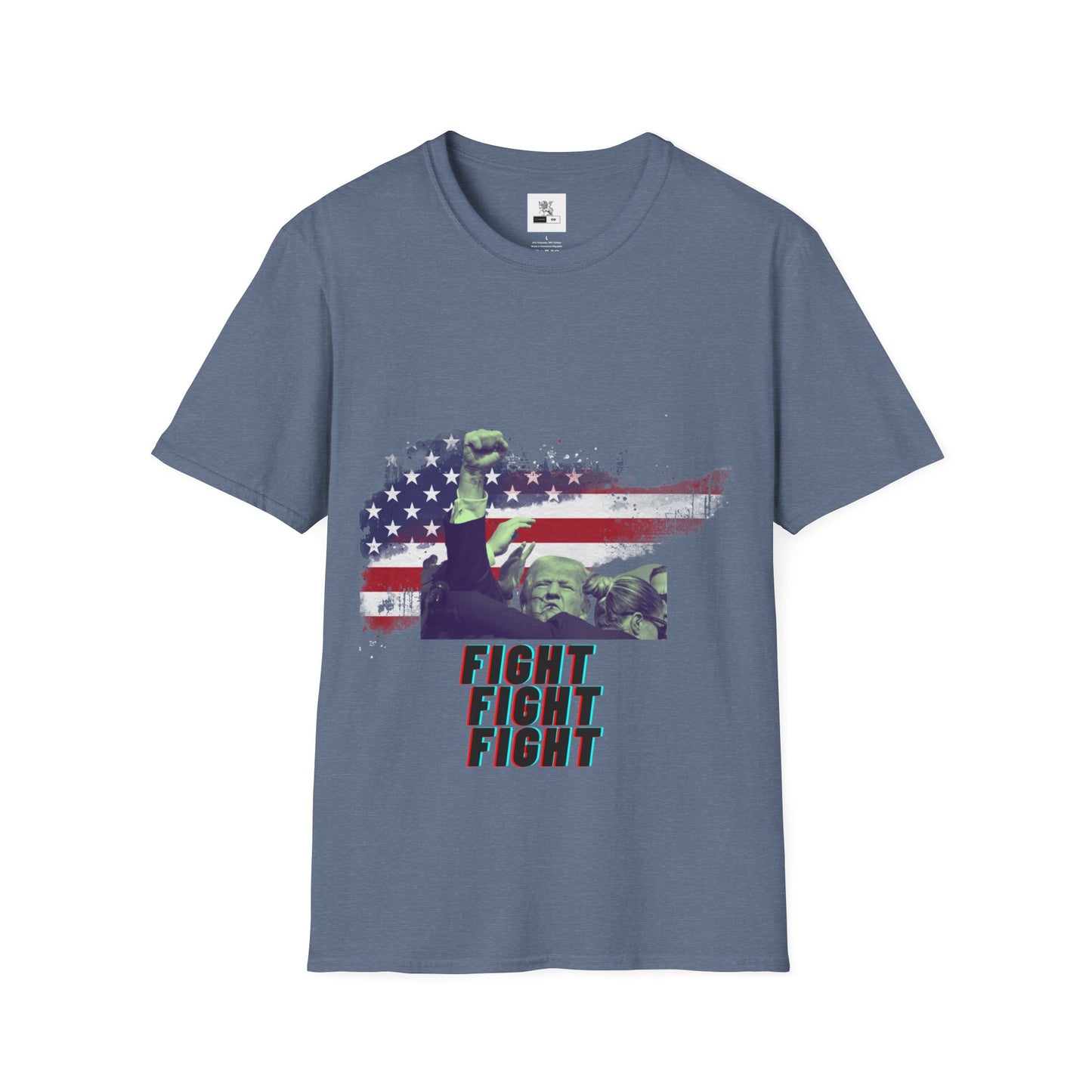 Defiant Leader "FIGHT!" Tee | Patriotic Survivor 2024 Campaign Shirt | Conservative Hero Resilience Apparel