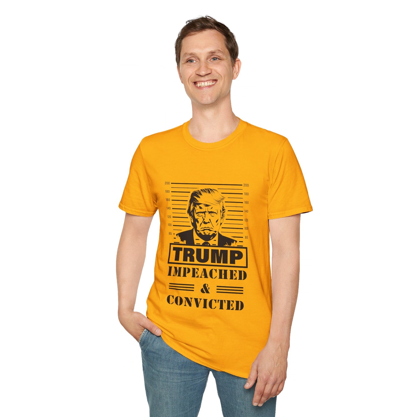 Politcal T-shirt, Donald Trump Shirt, Trump Mugshot Tee, Trump Legend Shirt, Trump's Mug Shot, Unisex Softstyle T-Shirt