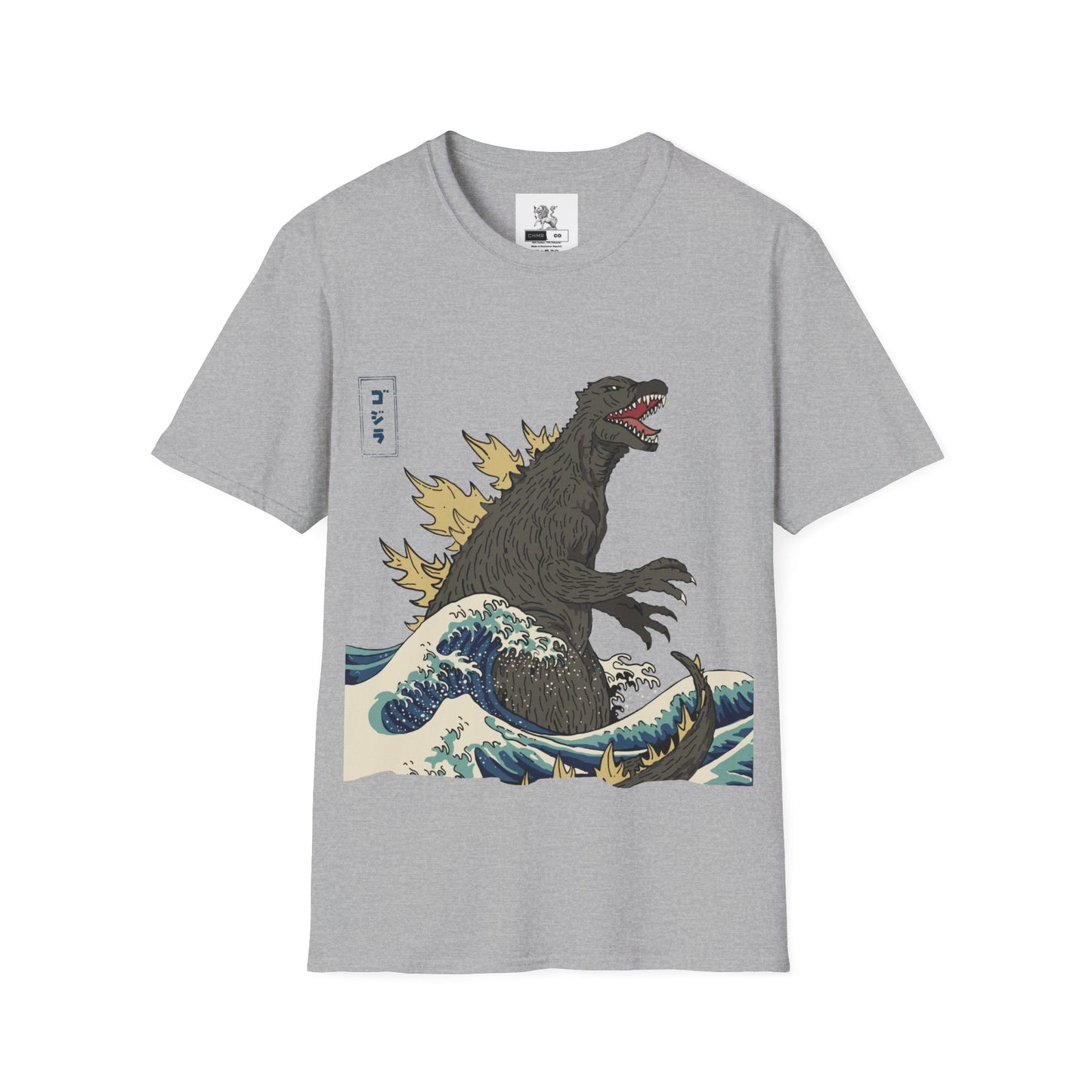 Vintage Japanese Godzilla Great Wave T-Shirt, Godzilla and the Wave Youth Shirt, Godzilla King of the Monsters Adult Youth Kids Shirt