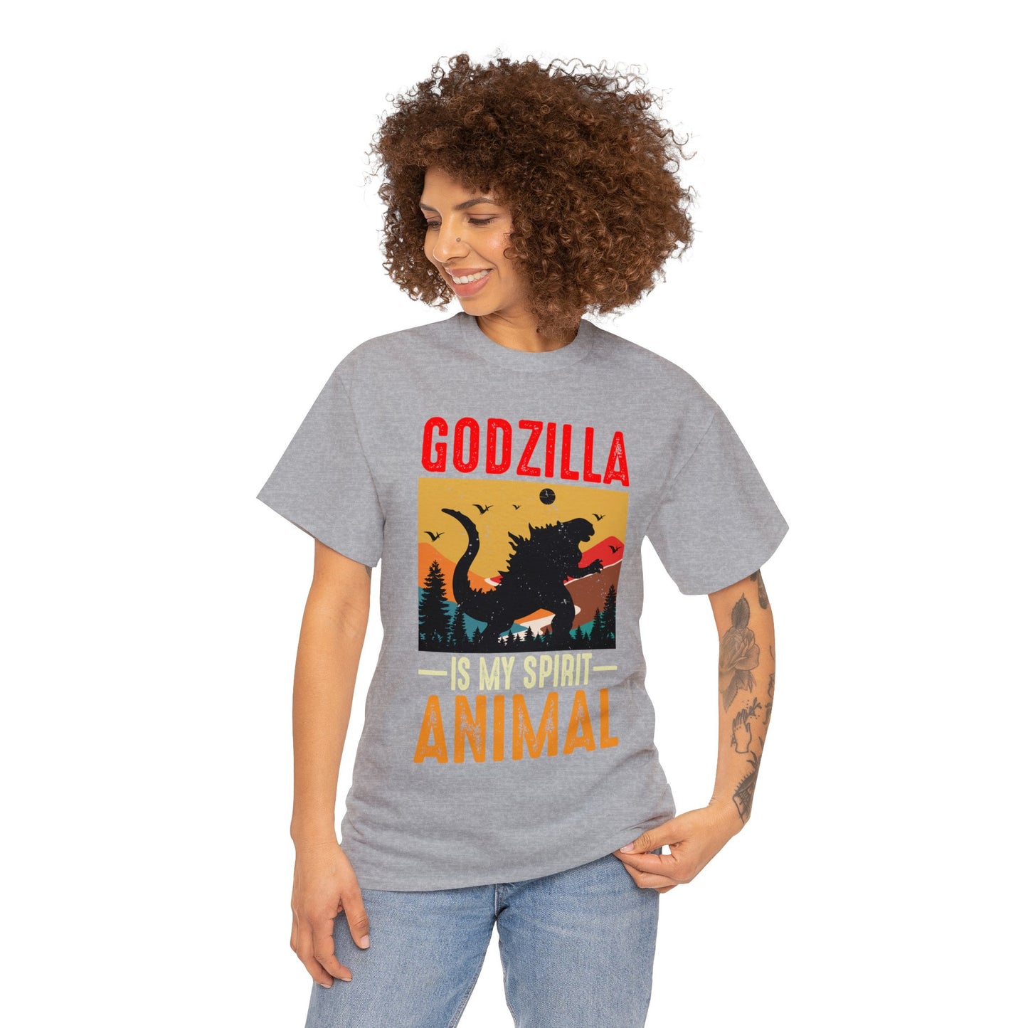 Godzilla is My Spirit Animal custom Tee, Godzilla fans, Scifi fans, Godzilla t-shirt,Spirit animal t-shirt,Japanese t-shirt,Monster t-shirt,