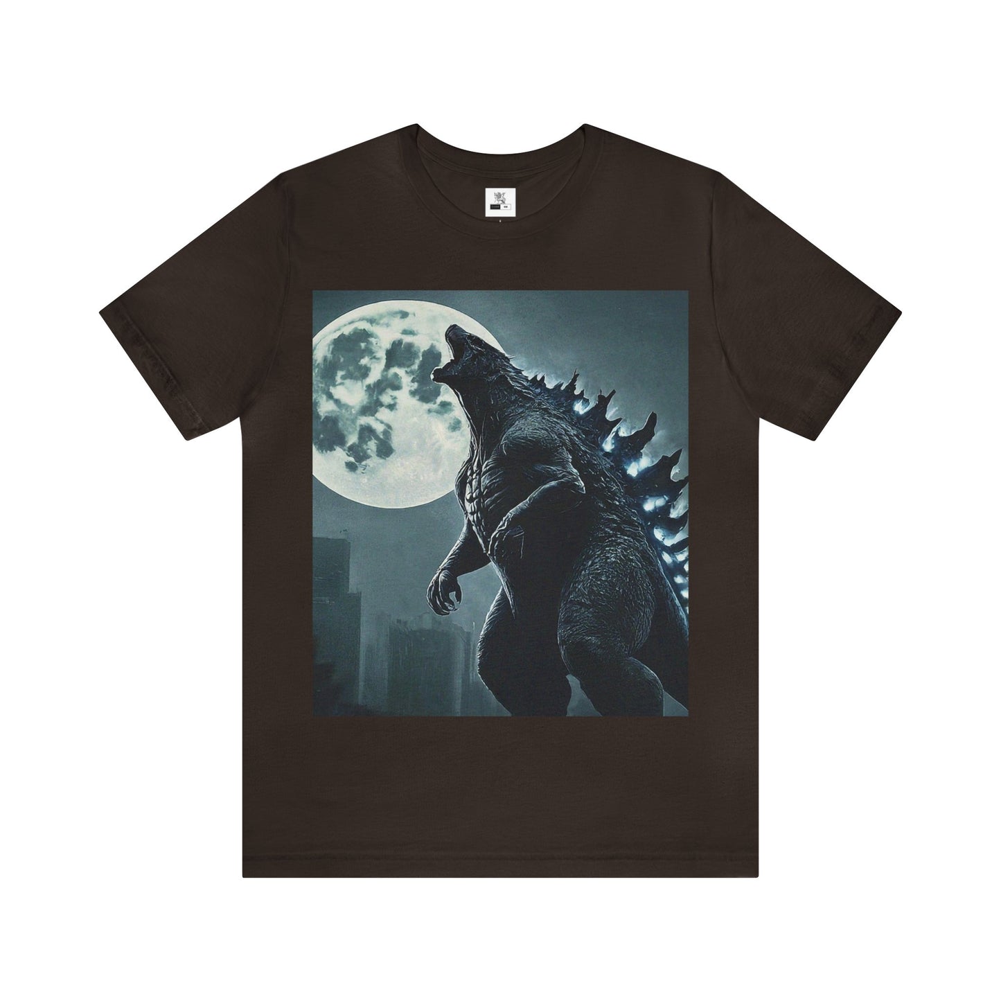 Godzilla howling at the moon: Unisex Jersey Short Sleeve Tee