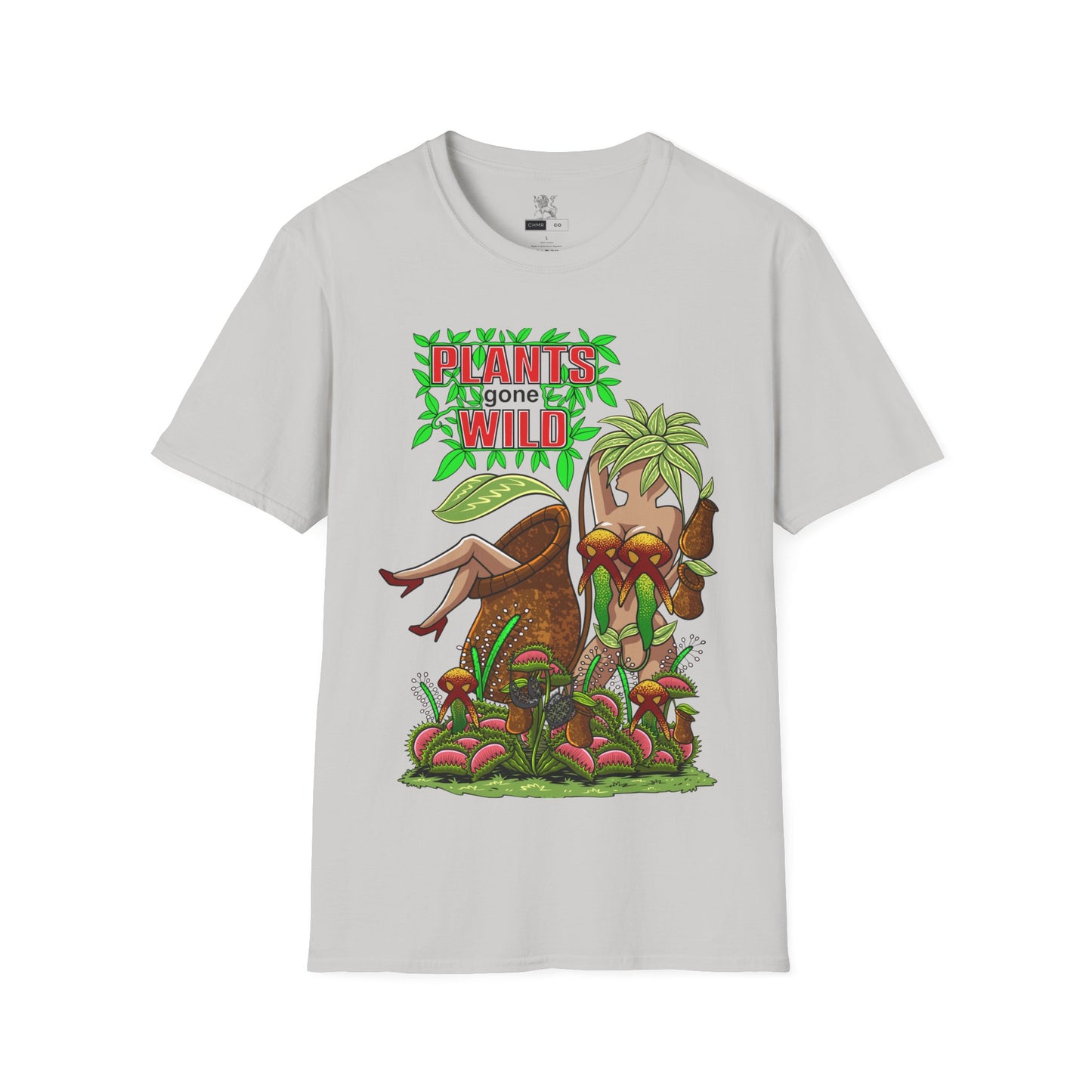 Seductive Flora Plants gone Wild, Carnivorous Plants unleashed with a voluptuous twist. Unisex Softstyle T-Shirt