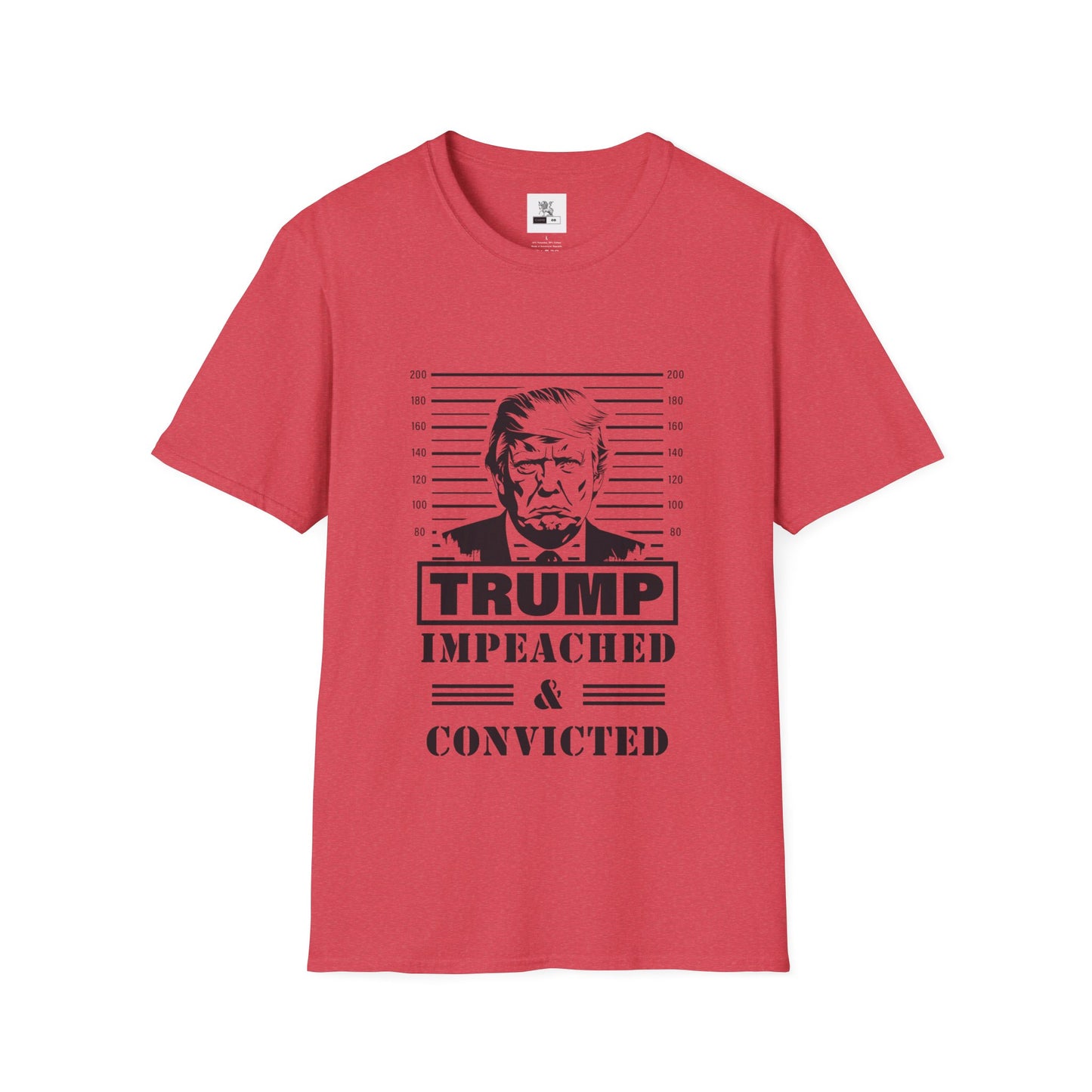 Politcal T-shirt, Donald Trump Shirt, Trump Mugshot Tee, Trump Legend Shirt, Trump's Mug Shot, Unisex Softstyle T-Shirt