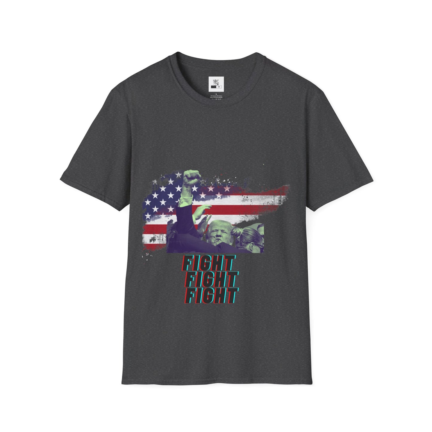 Defiant Leader "FIGHT!" Tee | Patriotic Survivor 2024 Campaign Shirt | Conservative Hero Resilience Apparel