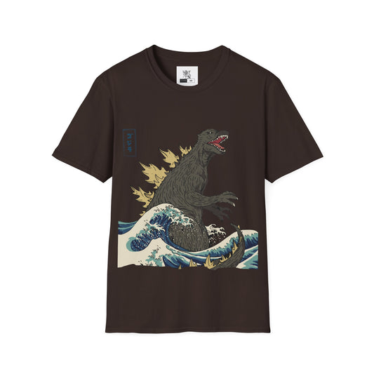 Vintage Japanese Godzilla Great Wave T-Shirt, Godzilla and the Wave Youth Shirt, Godzilla King of the Monsters Adult Youth Kids Shirt