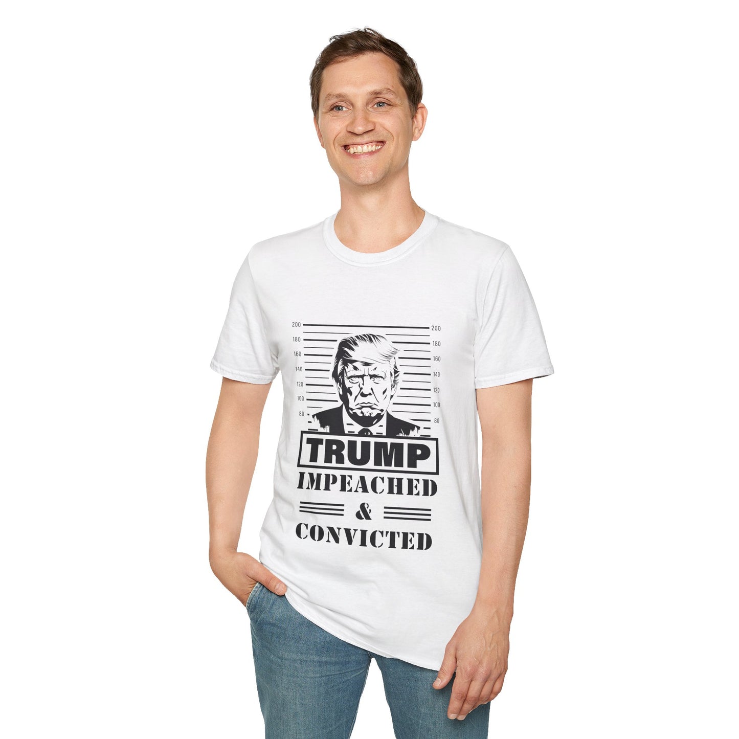 Politcal T-shirt, Donald Trump Shirt, Trump Mugshot Tee, Trump Legend Shirt, Trump's Mug Shot, Unisex Softstyle T-Shirt