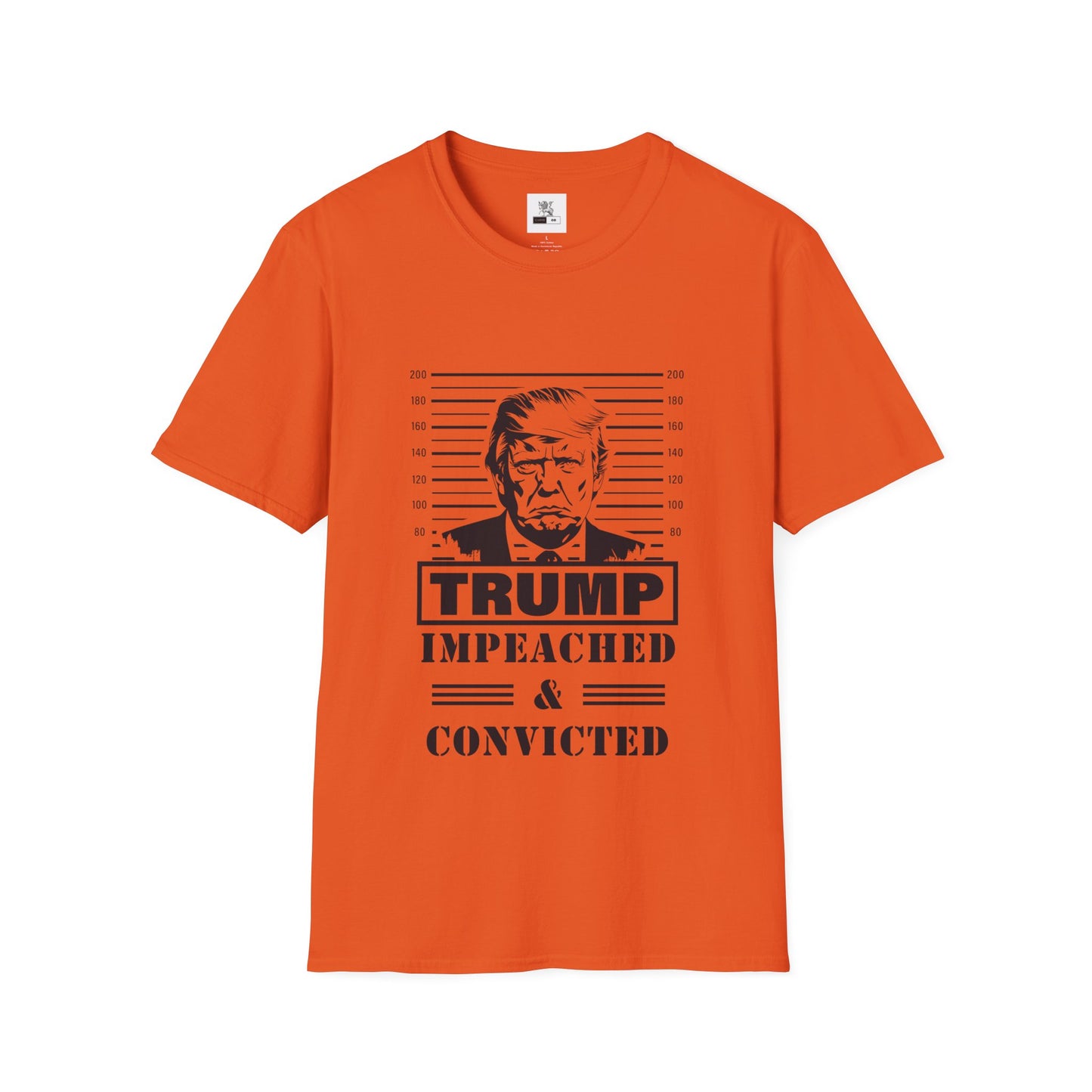 Politcal T-shirt, Donald Trump Shirt, Trump Mugshot Tee, Trump Legend Shirt, Trump's Mug Shot, Unisex Softstyle T-Shirt