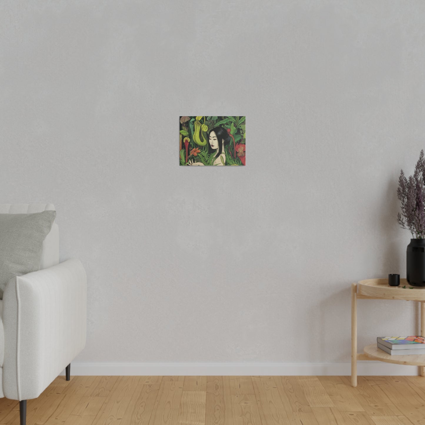 Moss Goddess Canvas: A Glitchy Art Masterpiece that Will Make You Fall in Love with Nature Stretched, 0.75"