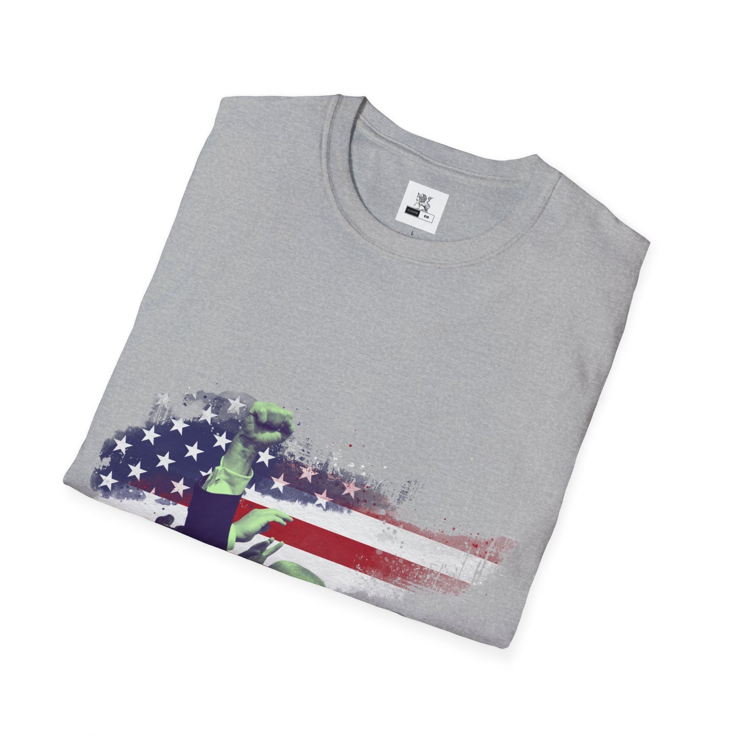 Defiant Leader "FIGHT!" Tee | Patriotic Survivor 2024 Campaign Shirt | Conservative Hero Resilience Apparel