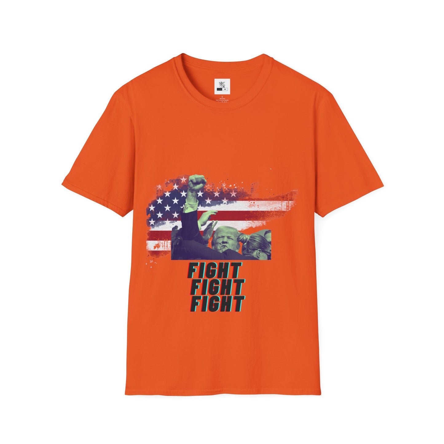 Defiant Leader "FIGHT!" Tee | Patriotic Survivor 2024 Campaign Shirt | Conservative Hero Resilience Apparel