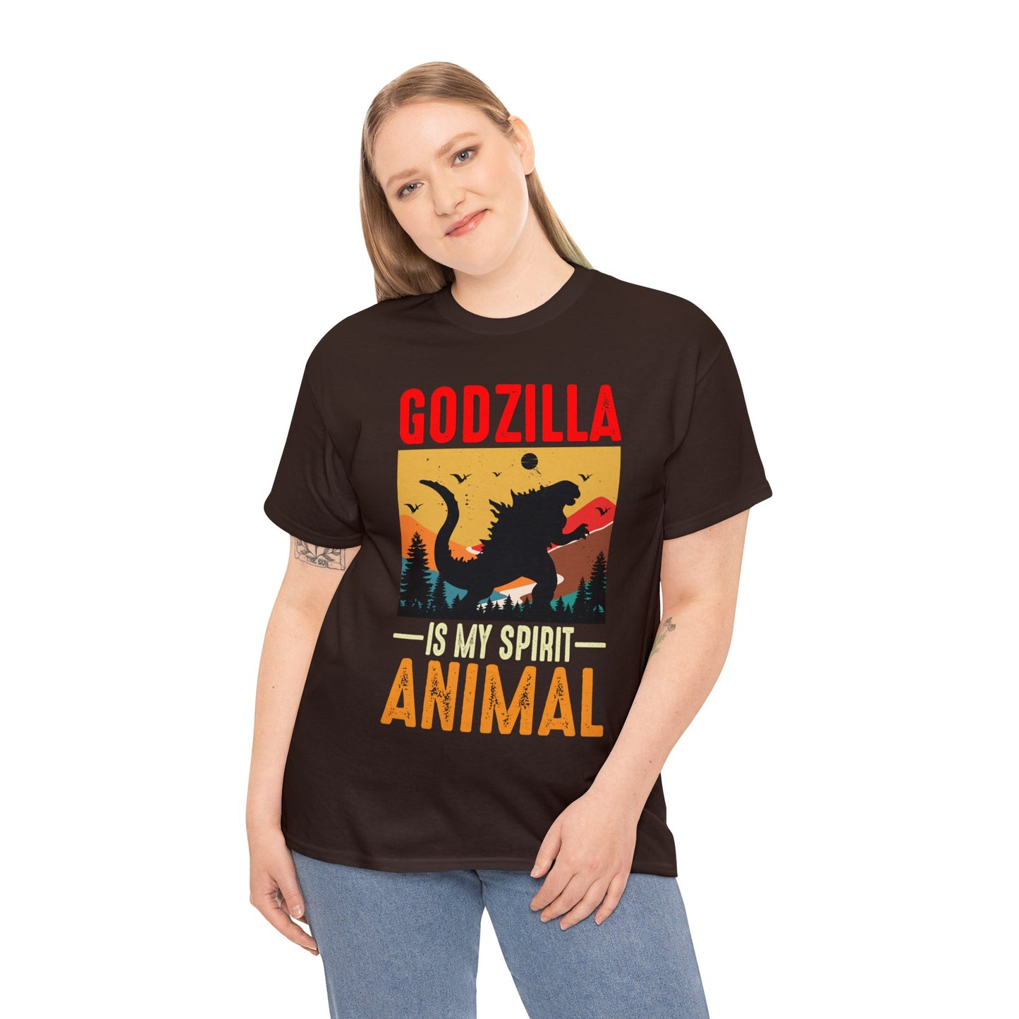 Godzilla is My Spirit Animal custom Tee, Godzilla fans, Scifi fans, Godzilla t-shirt,Spirit animal t-shirt,Japanese t-shirt,Monster t-shirt,