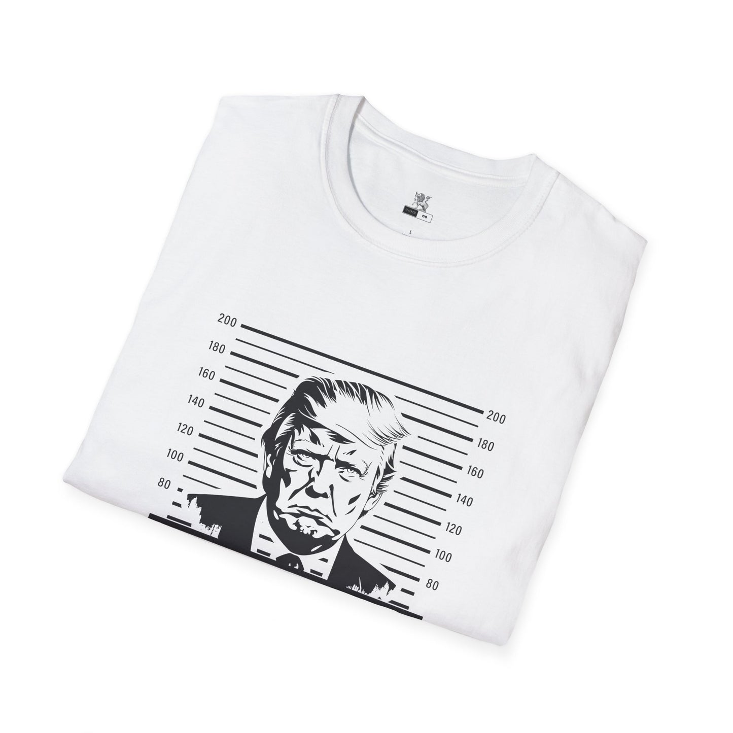 Politcal T-shirt, Donald Trump Shirt, Trump Mugshot Tee, Trump Legend Shirt, Trump's Mug Shot, Unisex Softstyle T-Shirt