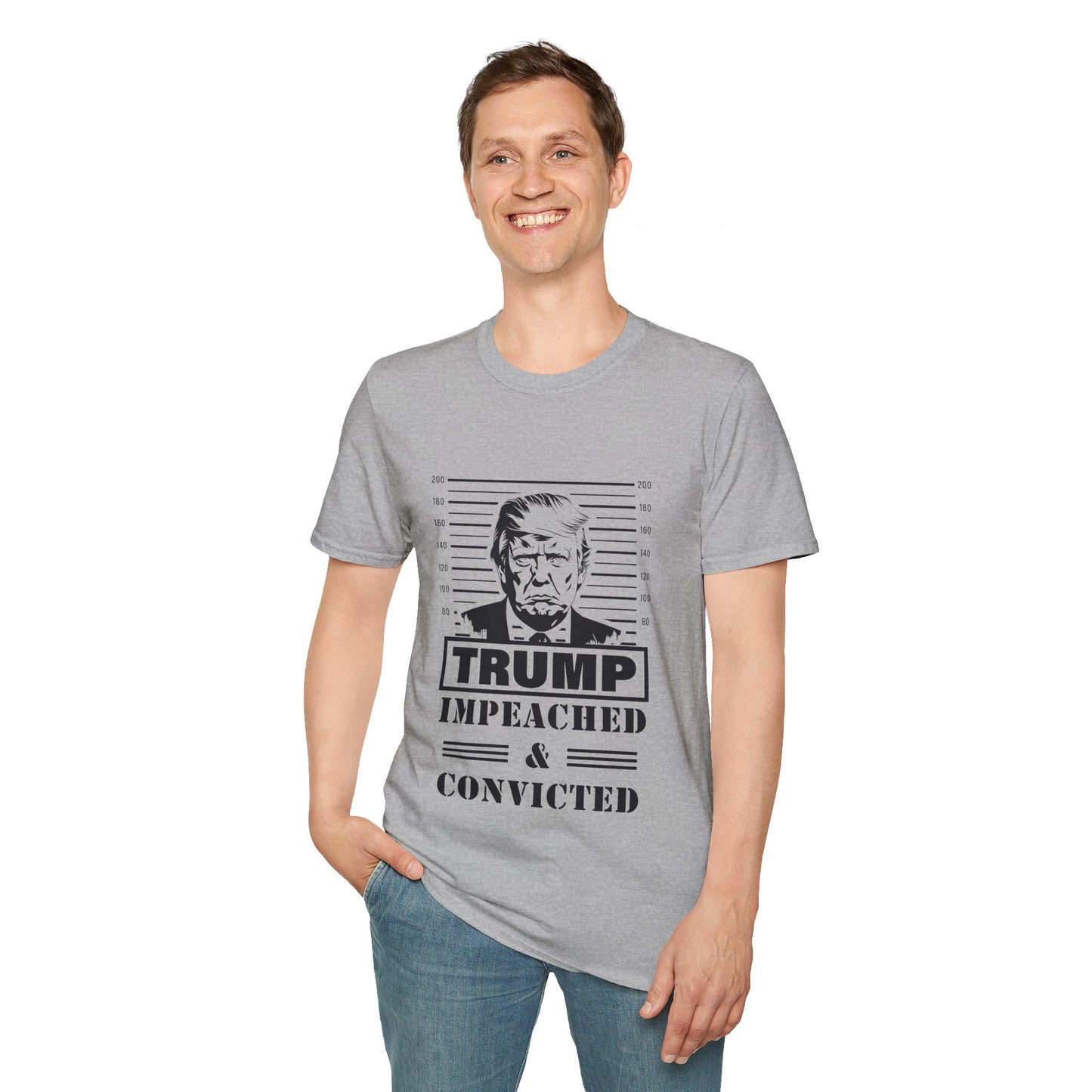 Politcal T-shirt, Donald Trump Shirt, Trump Mugshot Tee, Trump Legend Shirt, Trump's Mug Shot, Unisex Softstyle T-Shirt