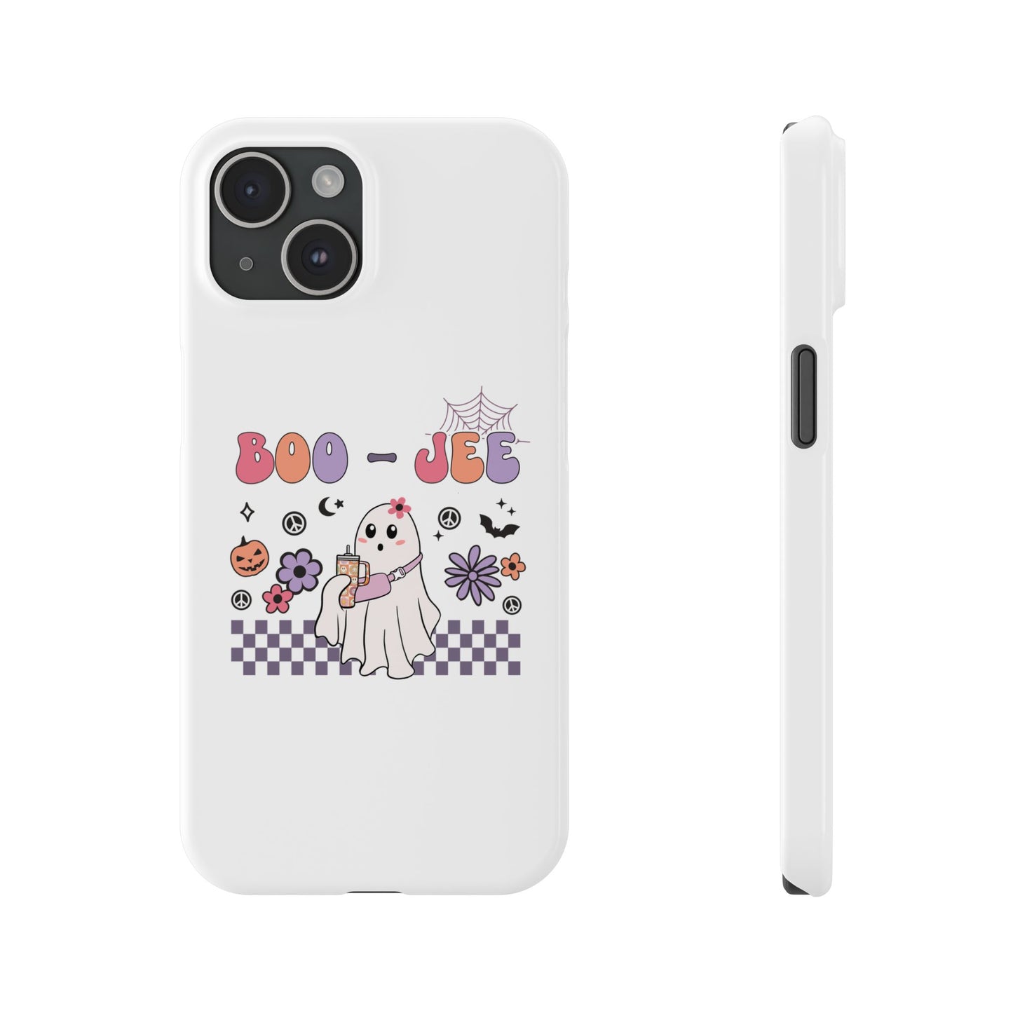 Slim Phone Cases, Boo jee Halloween Phone Case, Cute Halloween Accessories, Spooky Phone Cover, Scary Holiday Gifts, Ghostly Phone