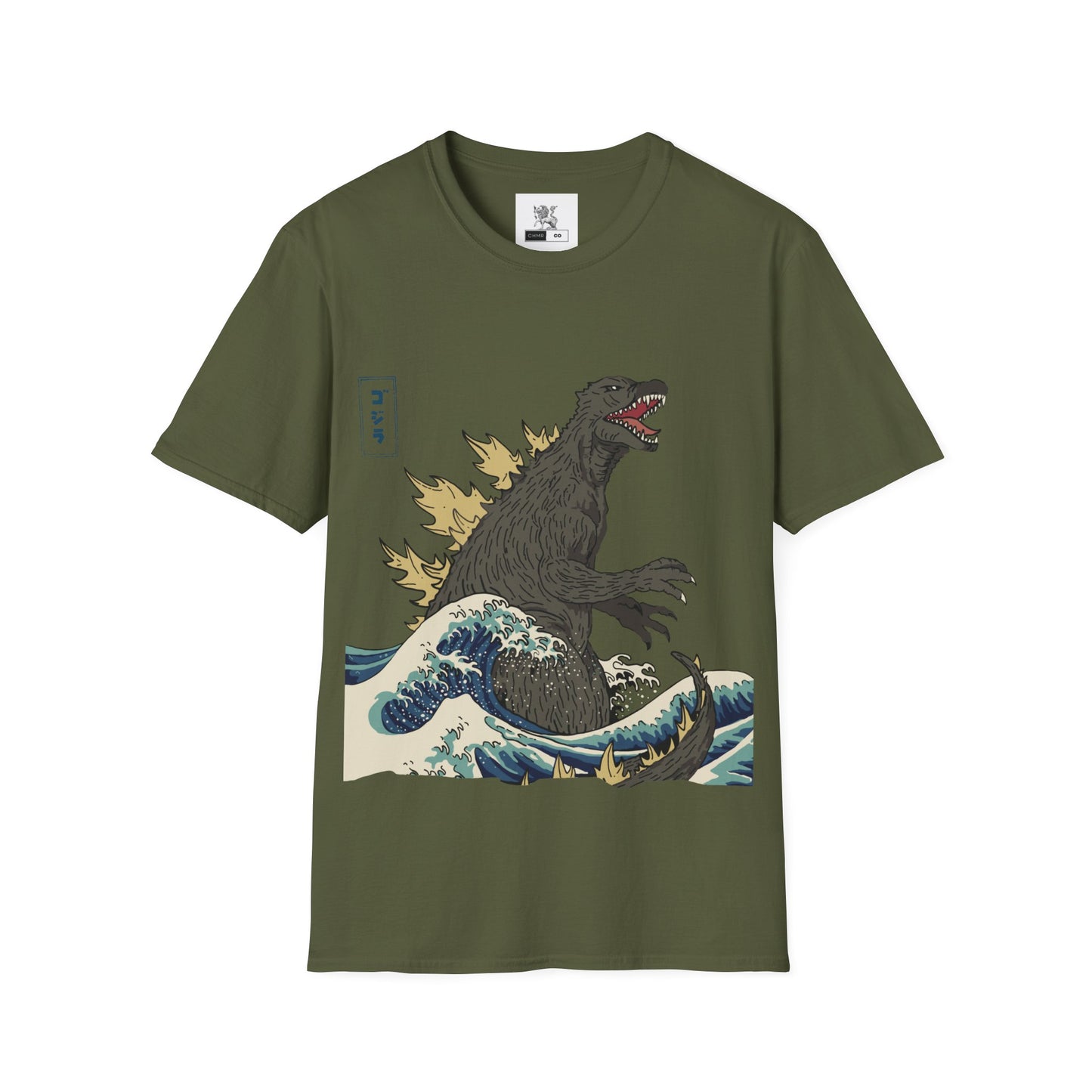 Vintage Japanese Godzilla Great Wave T-Shirt, Godzilla and the Wave Youth Shirt, Godzilla King of the Monsters Adult Youth Kids Shirt