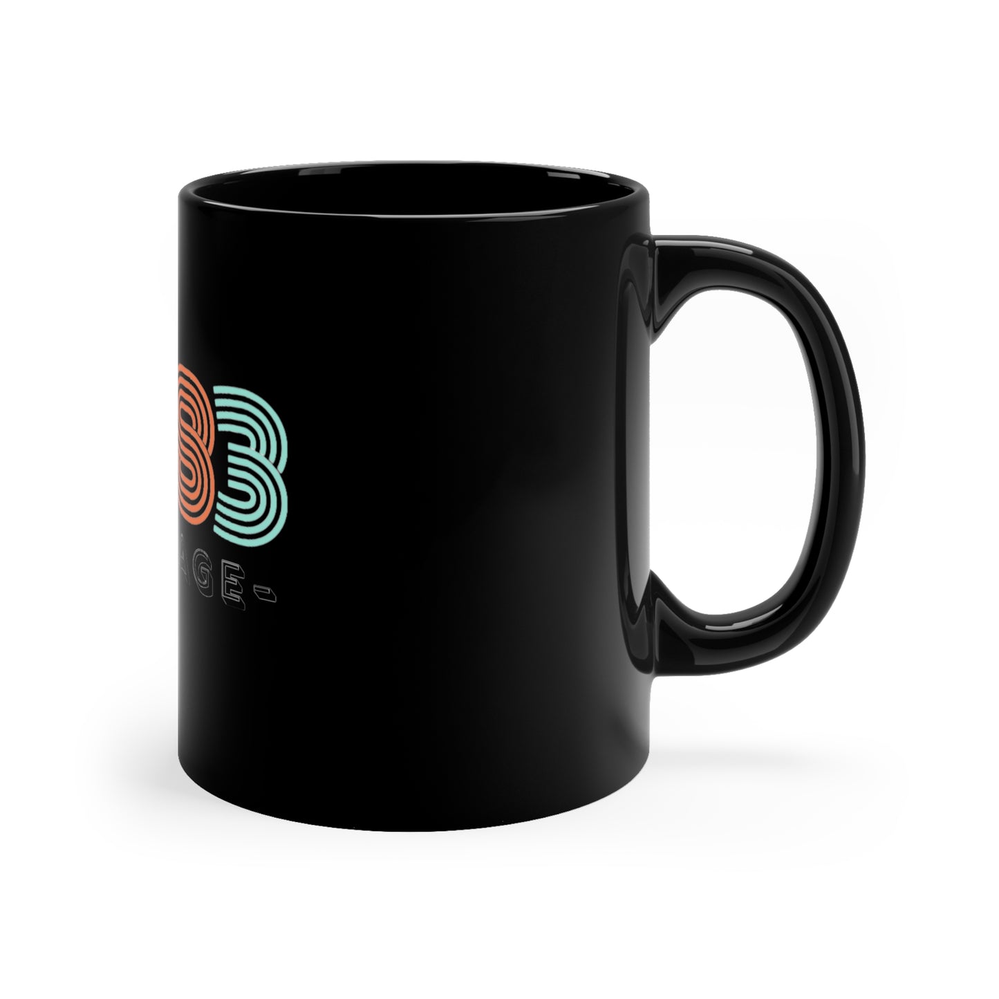 1983 vintage 11oz Black Mug